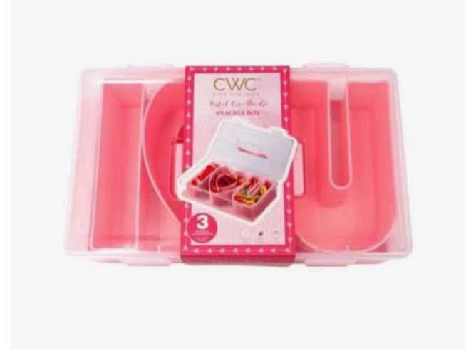 Cook With Color Valentine I HEART U Snack Box Pink