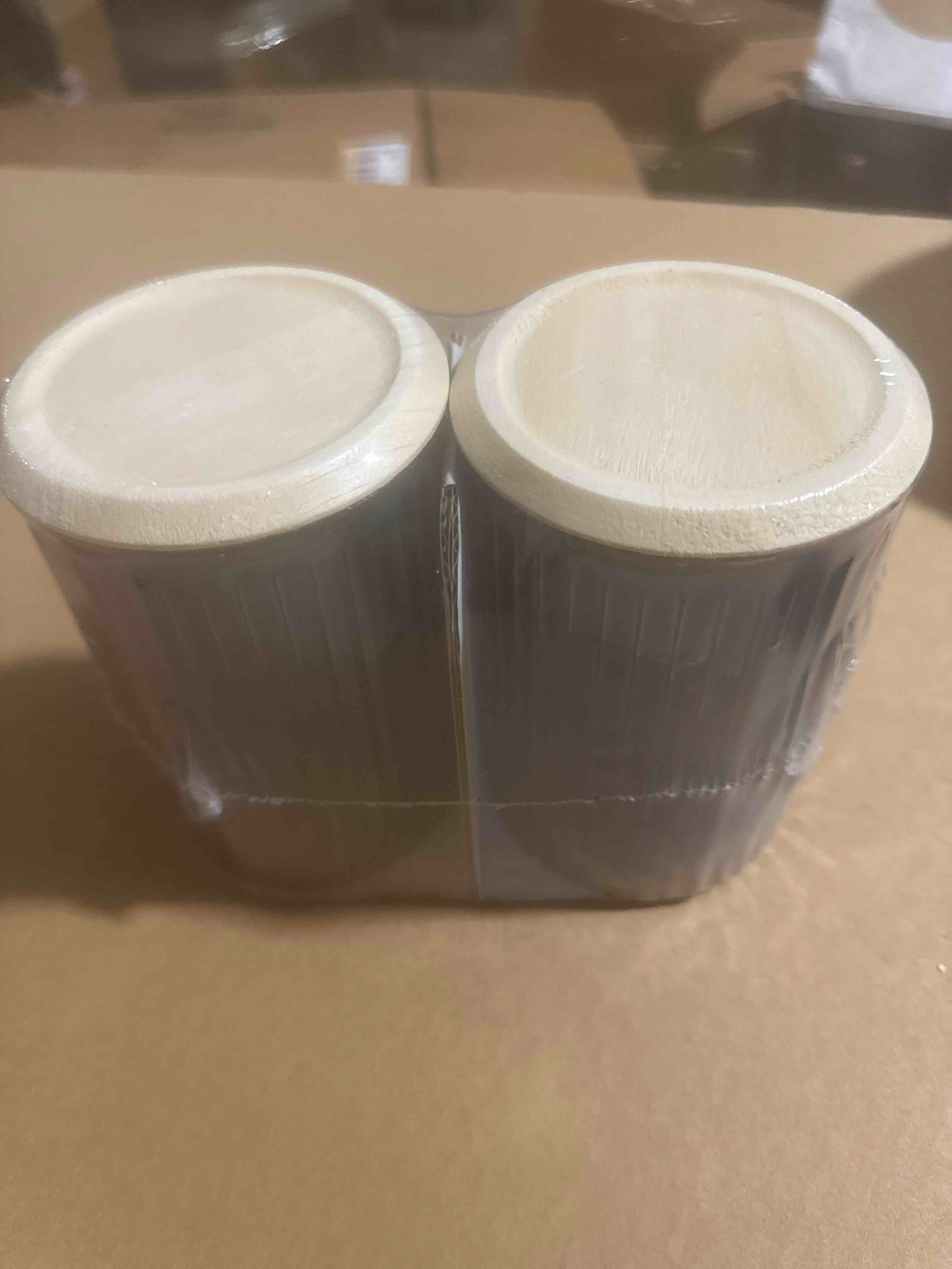 2 pack glass jars dark blue