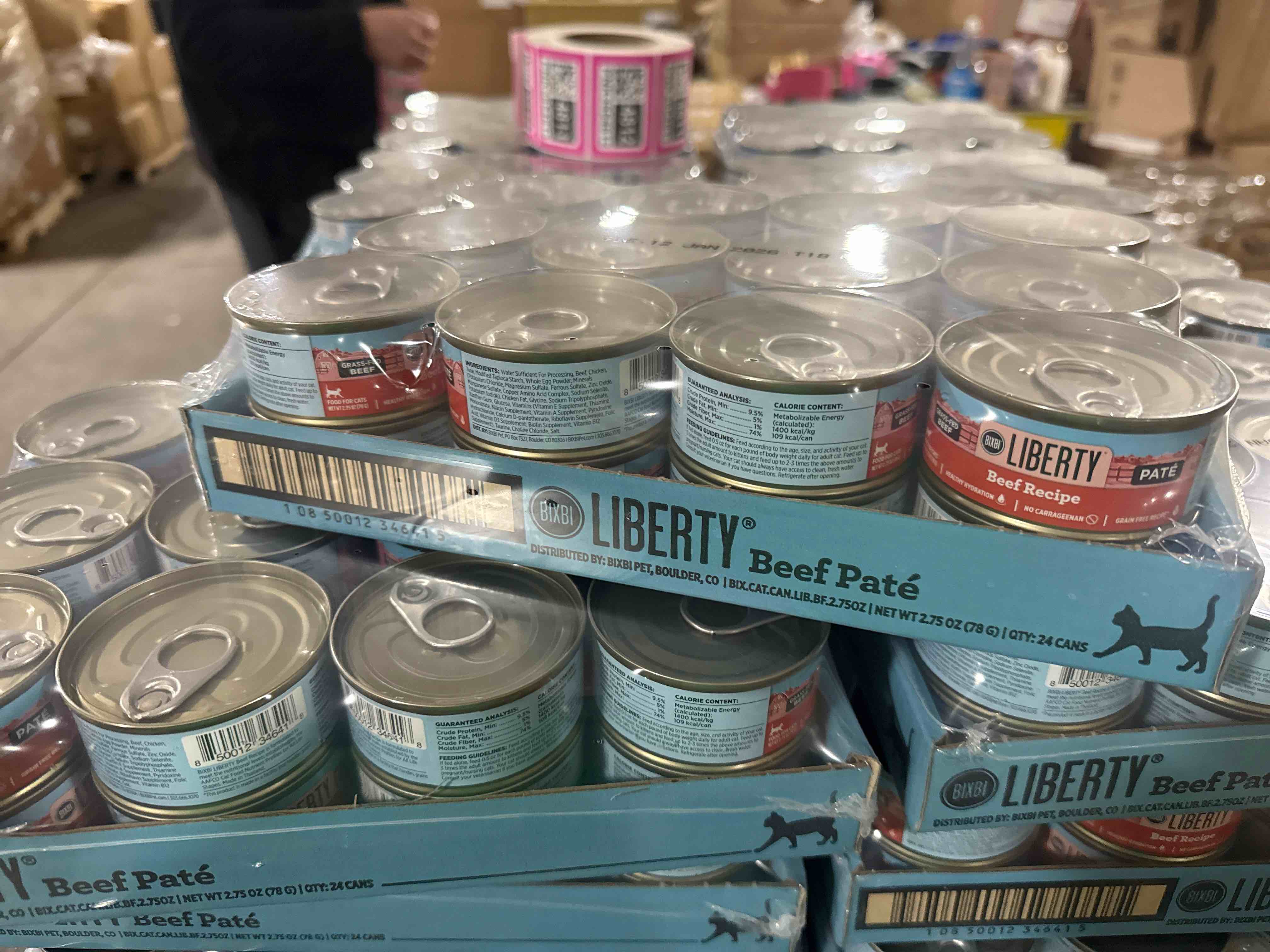 Case of 24 BIXBI Liberty Canned Wet Cat Food - Grain Free, Beef Pate Recipe, 2.75 Ounce (Pack of 24)