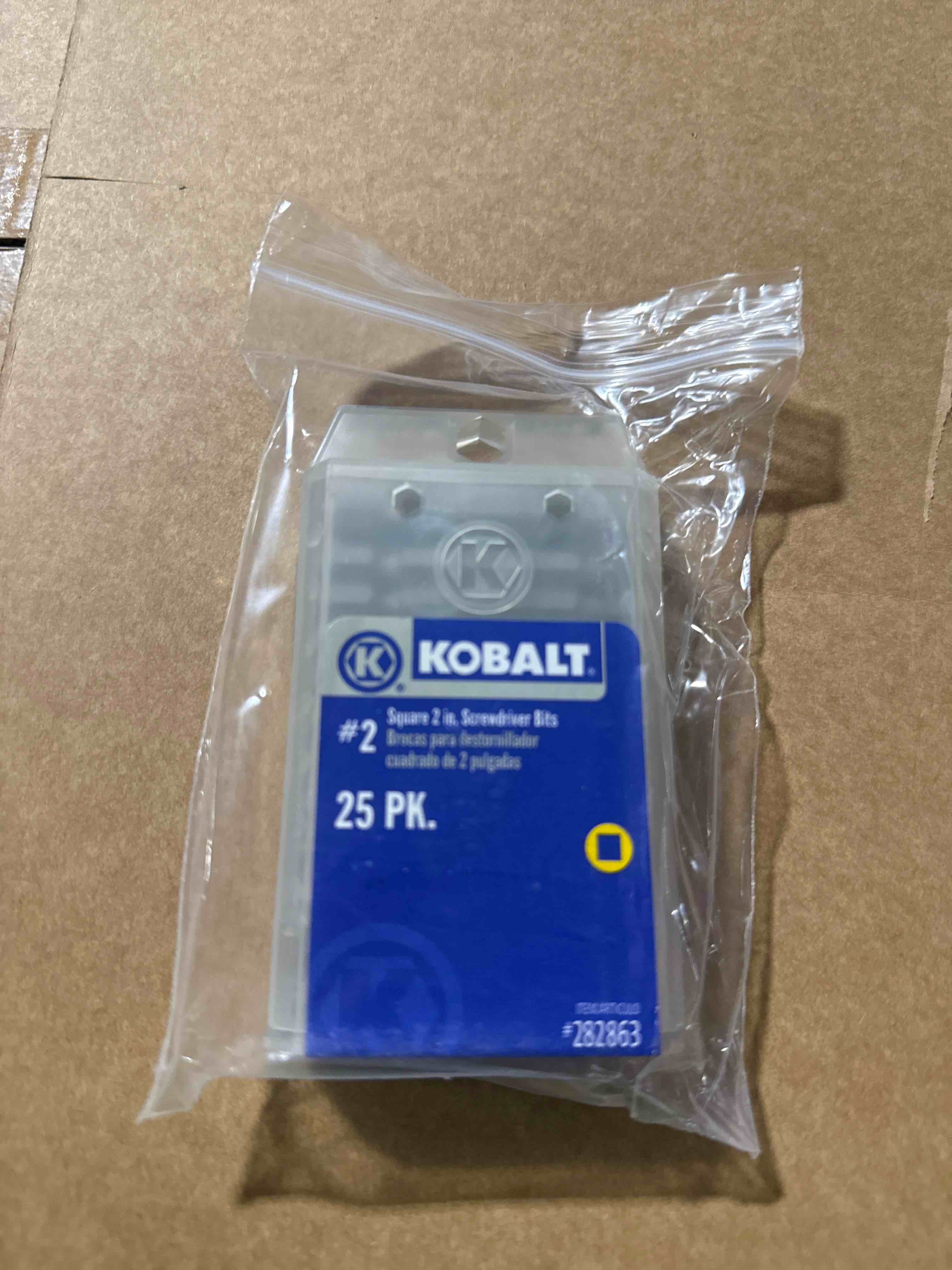 Kobalt Square 2 inch screwdriver bits 25pack