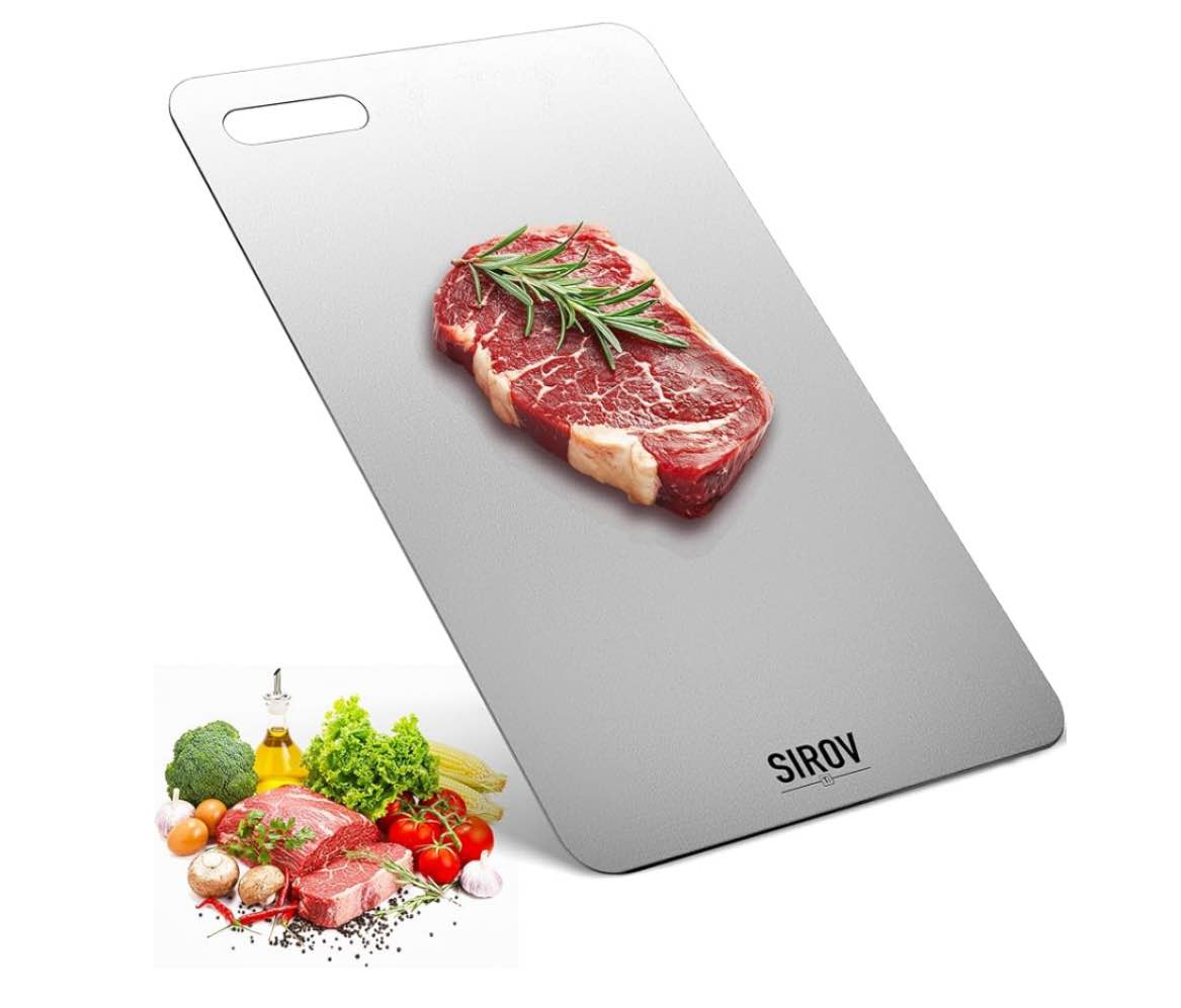 Titanium Cutting Board for Kitchen, 100% Pure Titanium Cutting Board Food Grade,Non Toxic chopping board, Dishwasher safe, Easy to Clean Large Size, 16.1”x10”