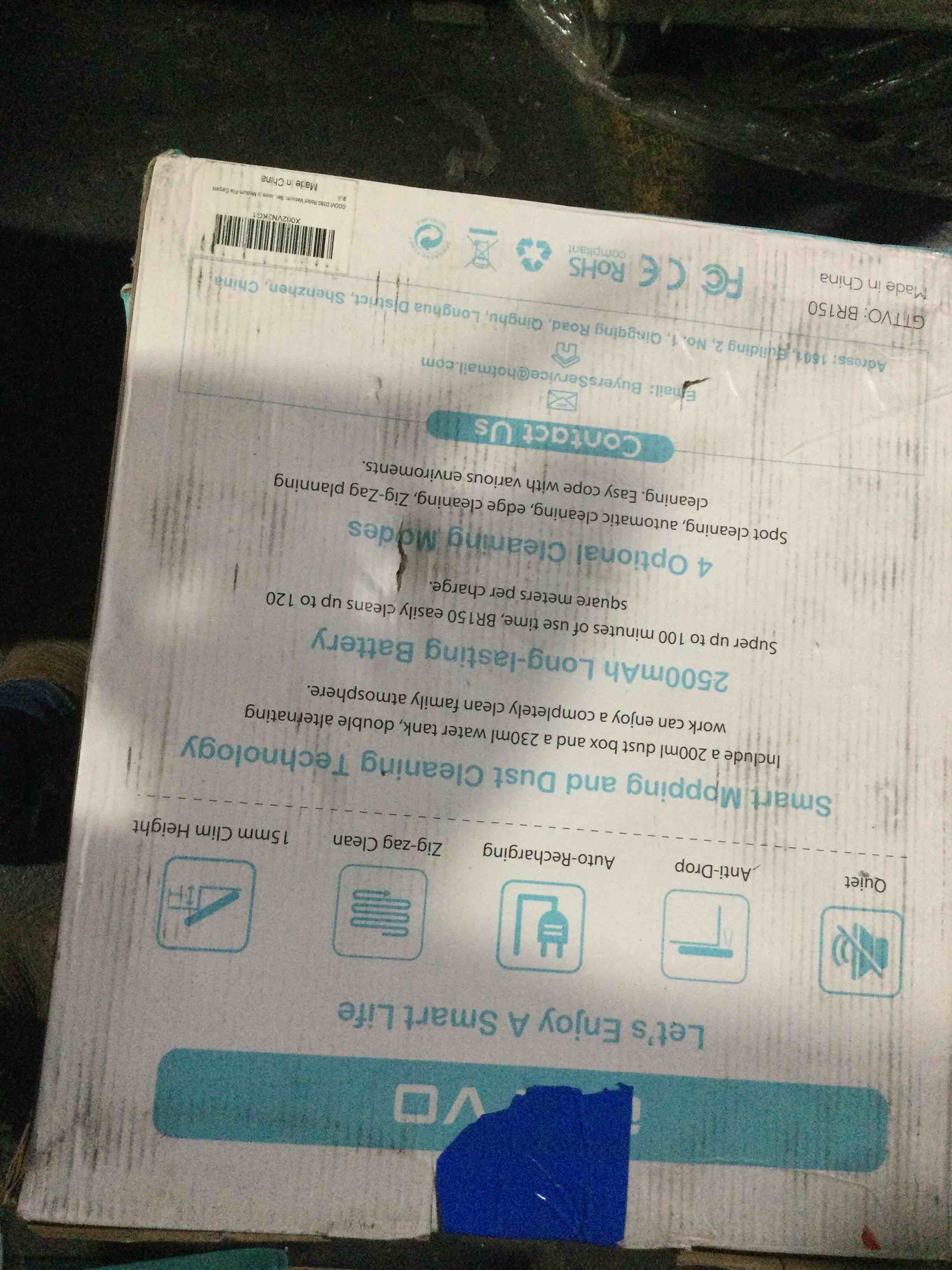 GTTVO BR150 2-in-1 Robot Vacuum & Mop