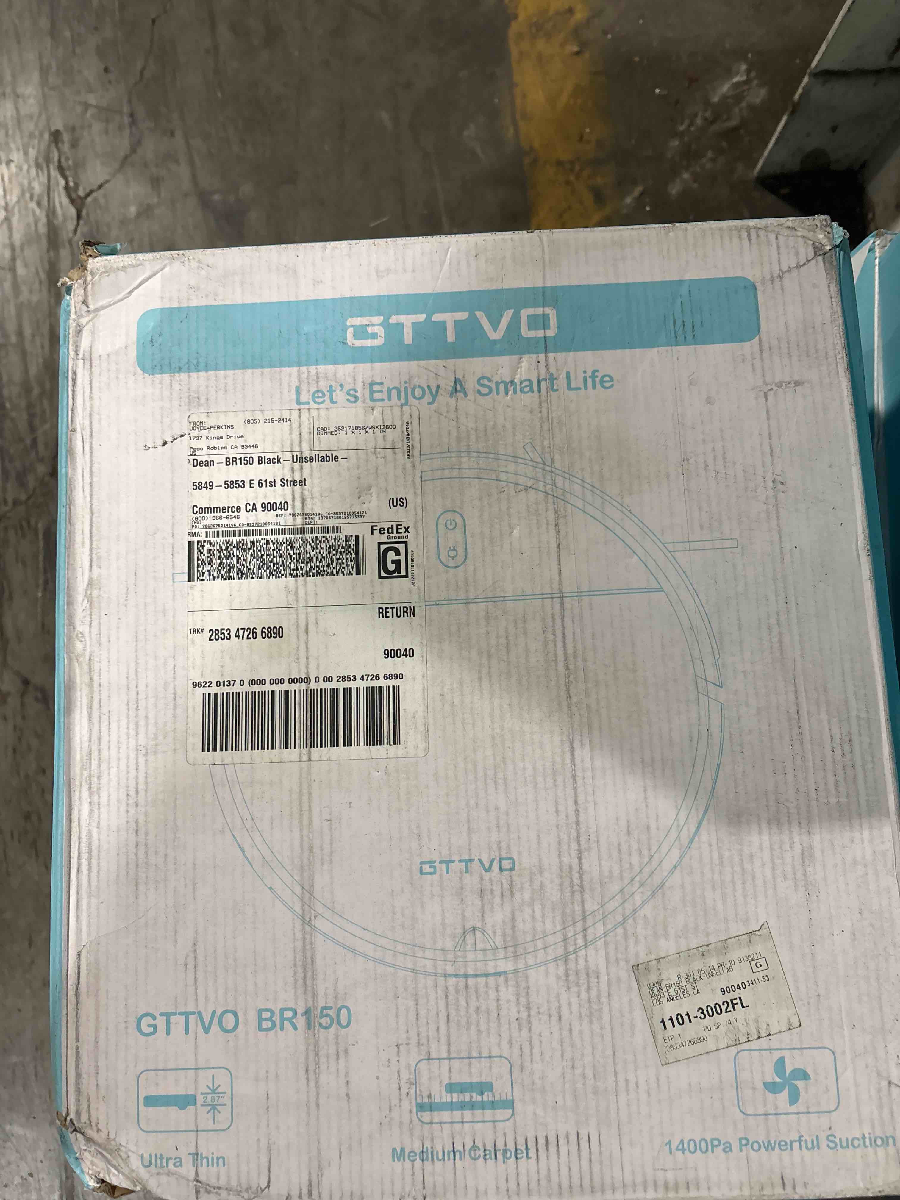 GTTVO BR150 2-in-1 Robot Vacuum & Mop