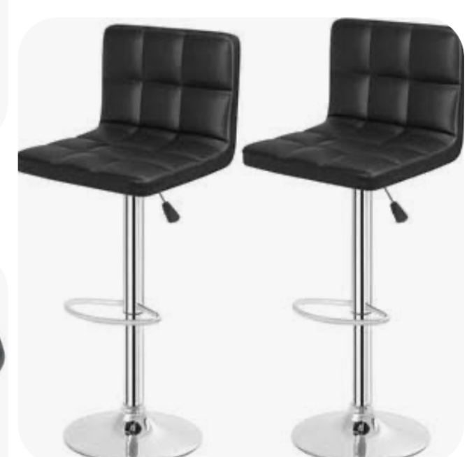 brage living adjustable barstool black pack of 2 