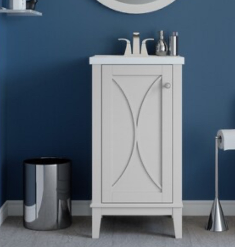 allen + roth Alcova 18-in Gray Undermount Single sink Bathroom Vanity 