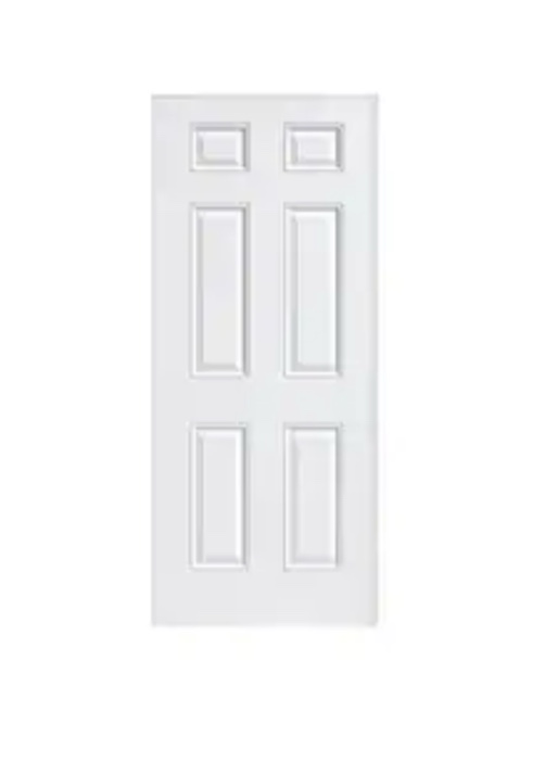 36” x 80” 6 panel exterior door slab