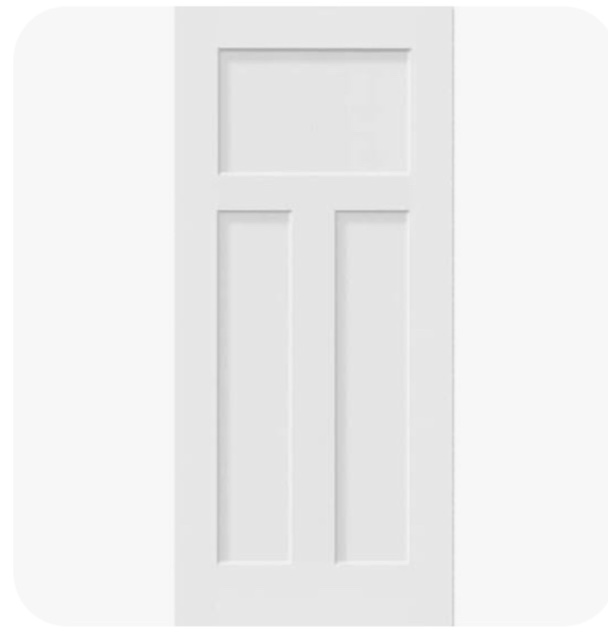 36” x 80” 3 panel exterior door slab