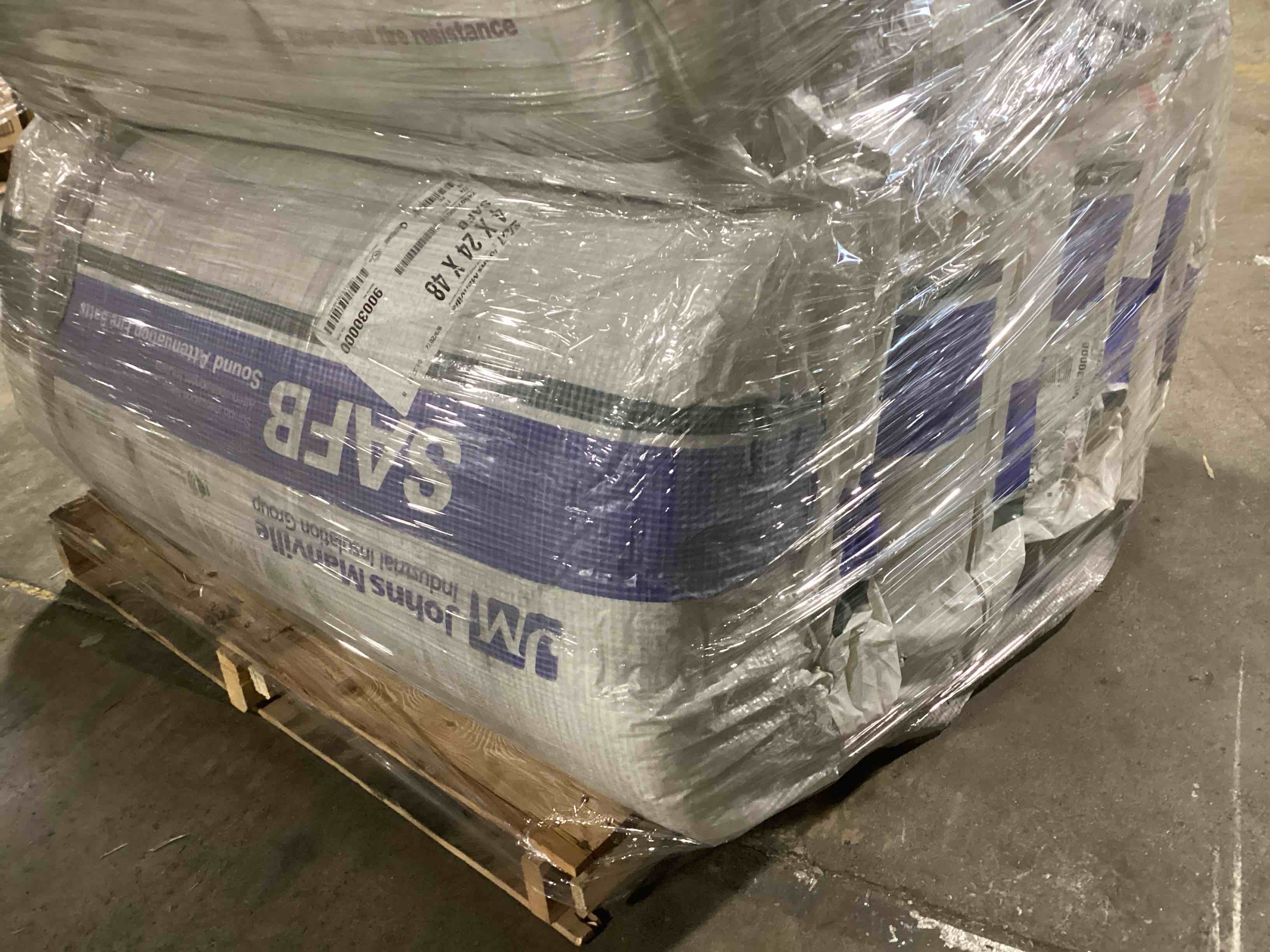 4 Bags of Johns Manville Sound Attenuation Fire Batt Insulation, 4in x 24in 48in, 7 Pieces Per Bag and 56 Sq.Ft. Per Bag, Your Bid Per Bag 