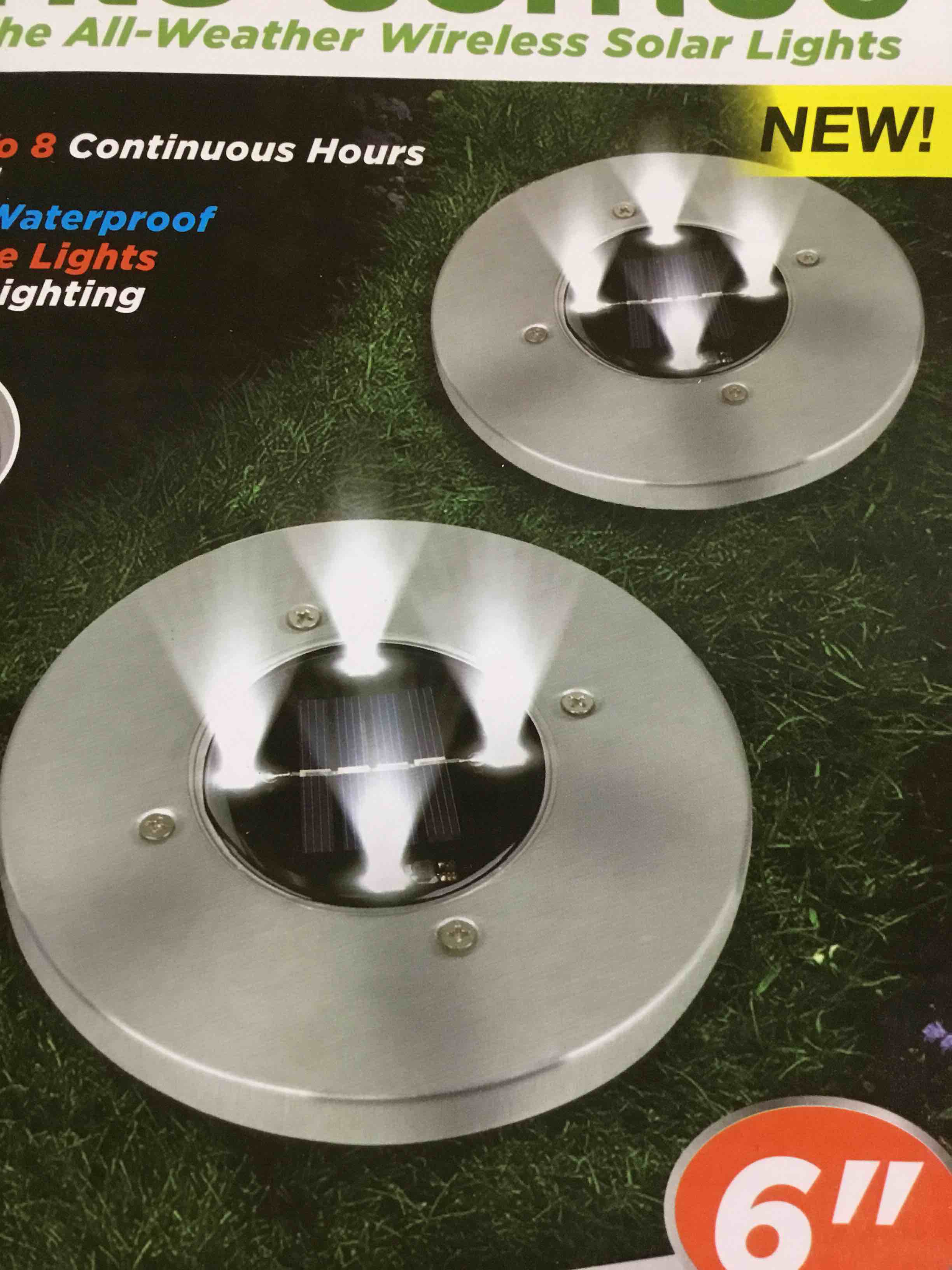 Tekno 6-Inch Solar Pathway Lights, 2pc