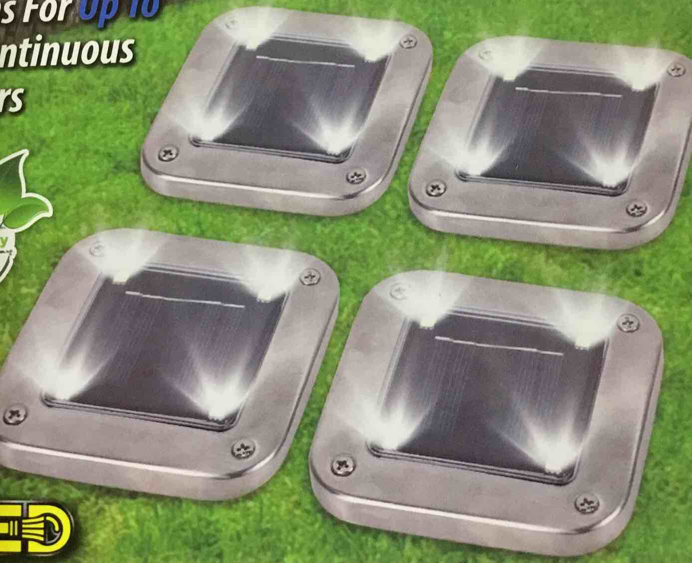 Square Solar Pathway Lights 4 Pack  