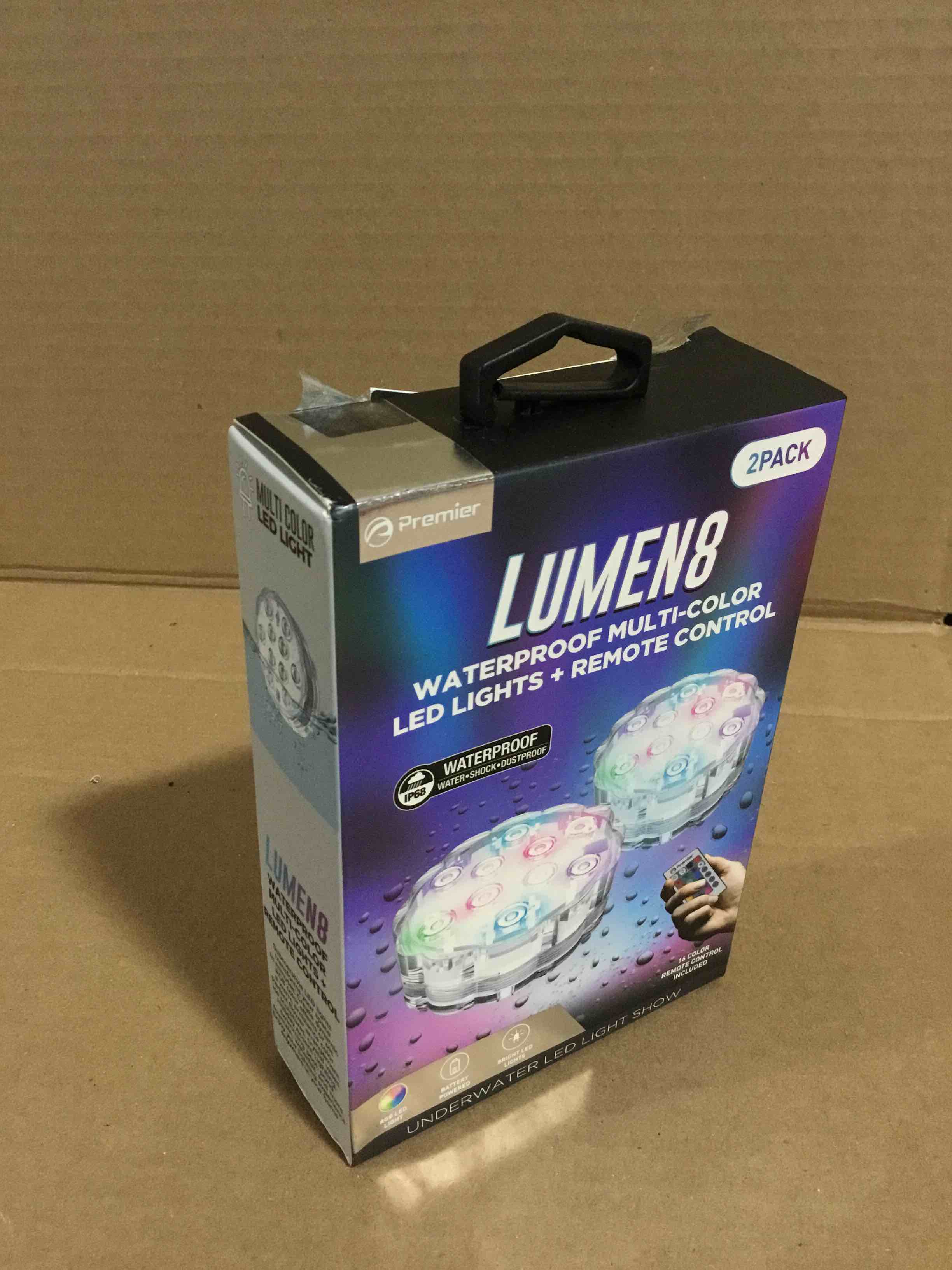 Condition photo showing Brand New for Premier Mobile By Premier Accessory Grou PLED04 Led Puck Lights 2 Pack W/remote