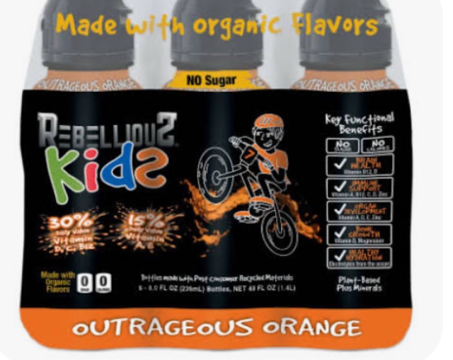 Rebellious kids outrageous Orange six count 8 ounce drinks