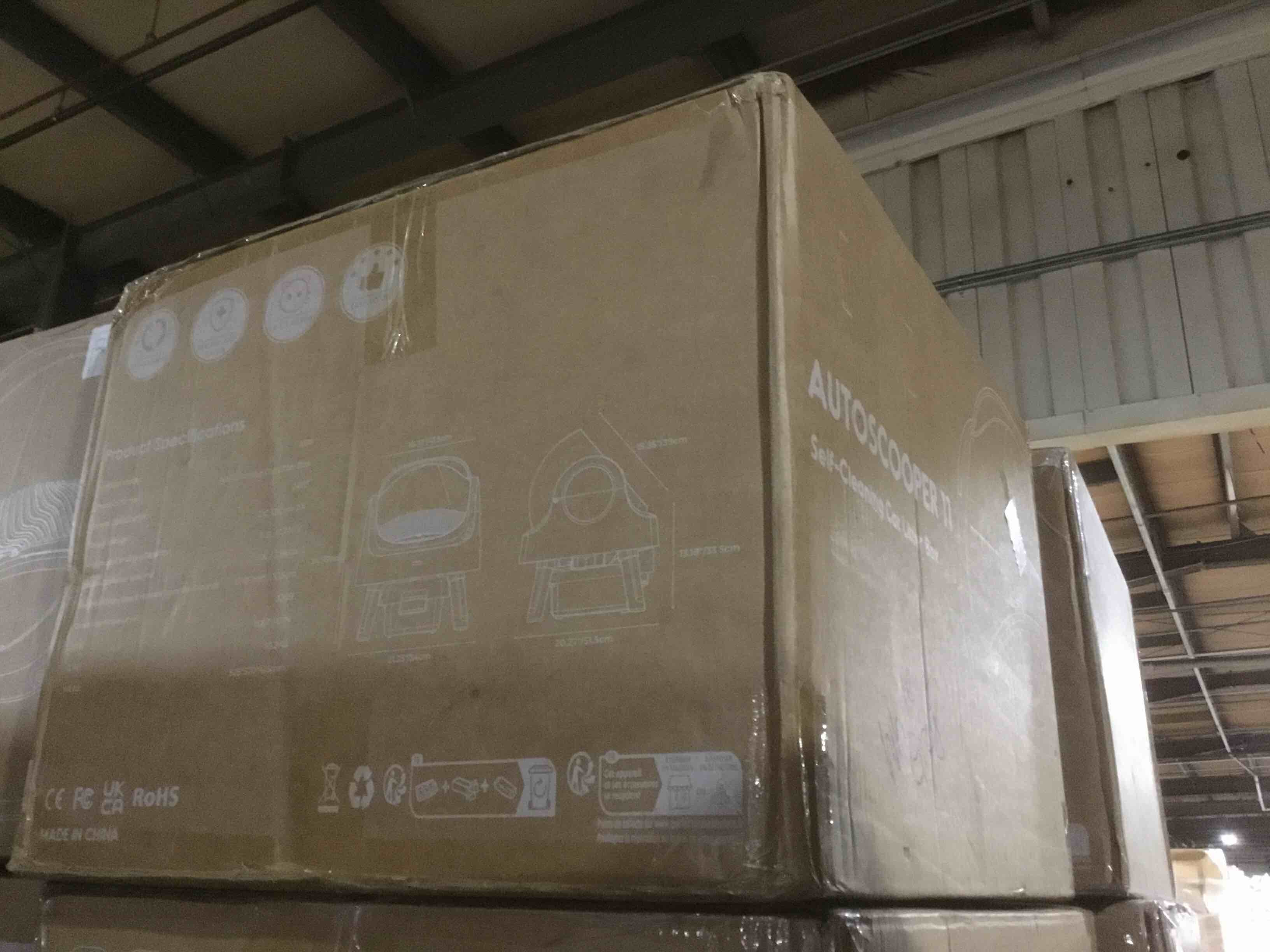 Condition photo showing Good Condition for Auto Scooper ll Self Cleaning Cat Litter Box, beige and pink