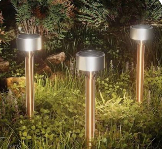 Grand patio 10 Pack Solar Landscape Lights Transparent Decorative Waterproof, Solar Powered Pathway Lights, Weather-Resistant Outdoor Lighting for Yard, Garden, Pool, Green