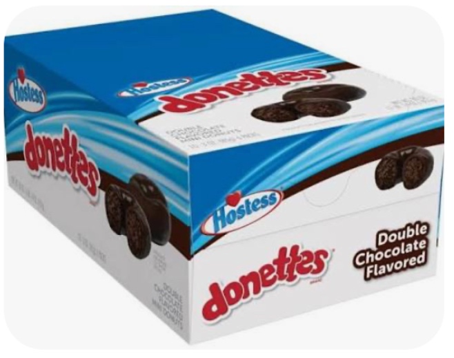 DOUBLE CHOCOLATE FLAVORED MINI DONUTS, DOUBLE CHOCOLATE 10- 3oz