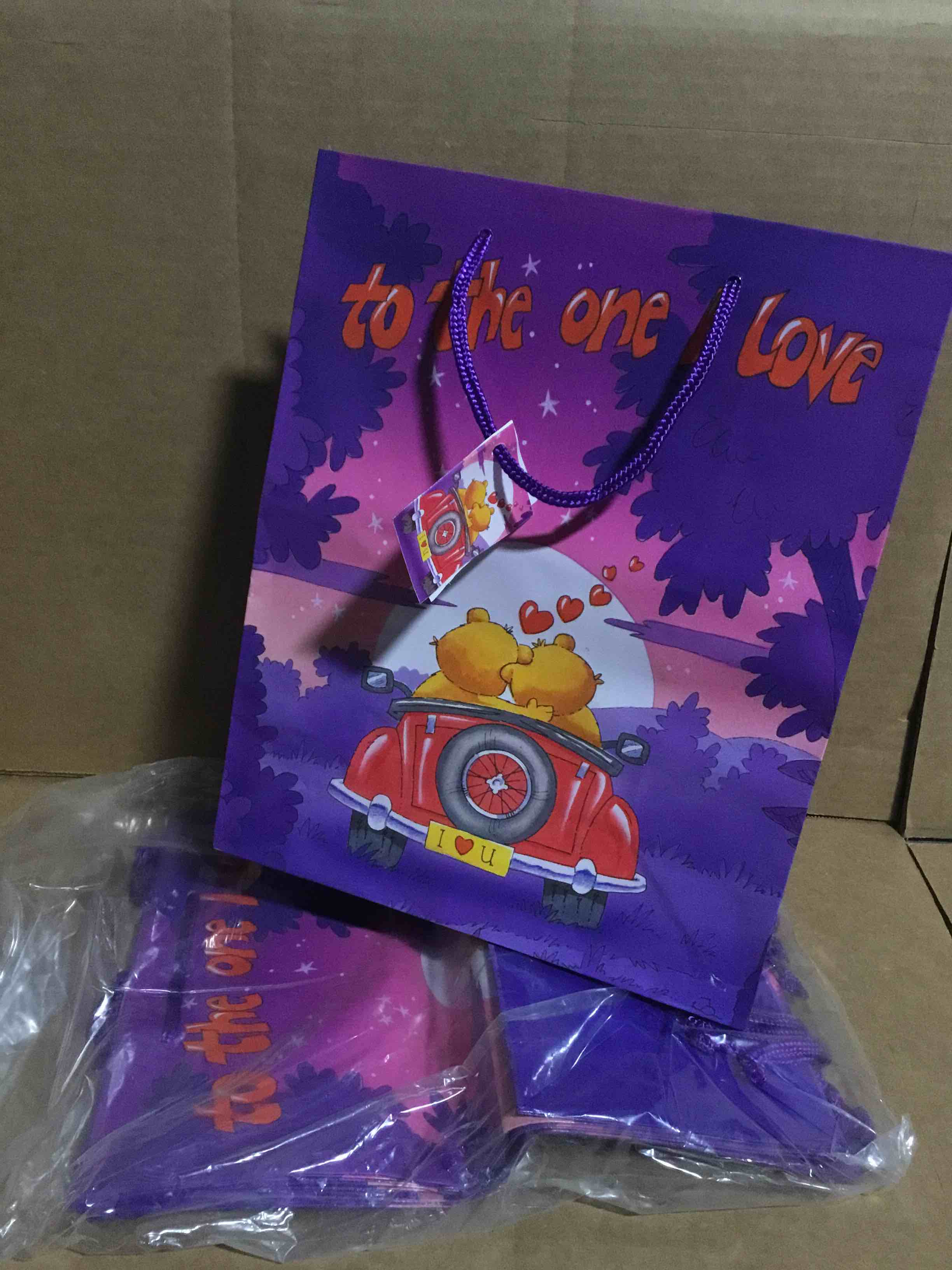 Pack of 6 Love Gift Bag, medium size