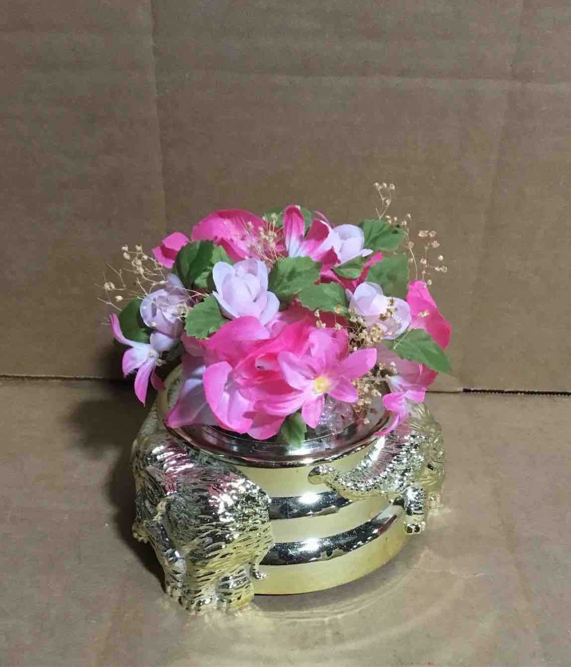 Flashing Light Flower W/Bowl