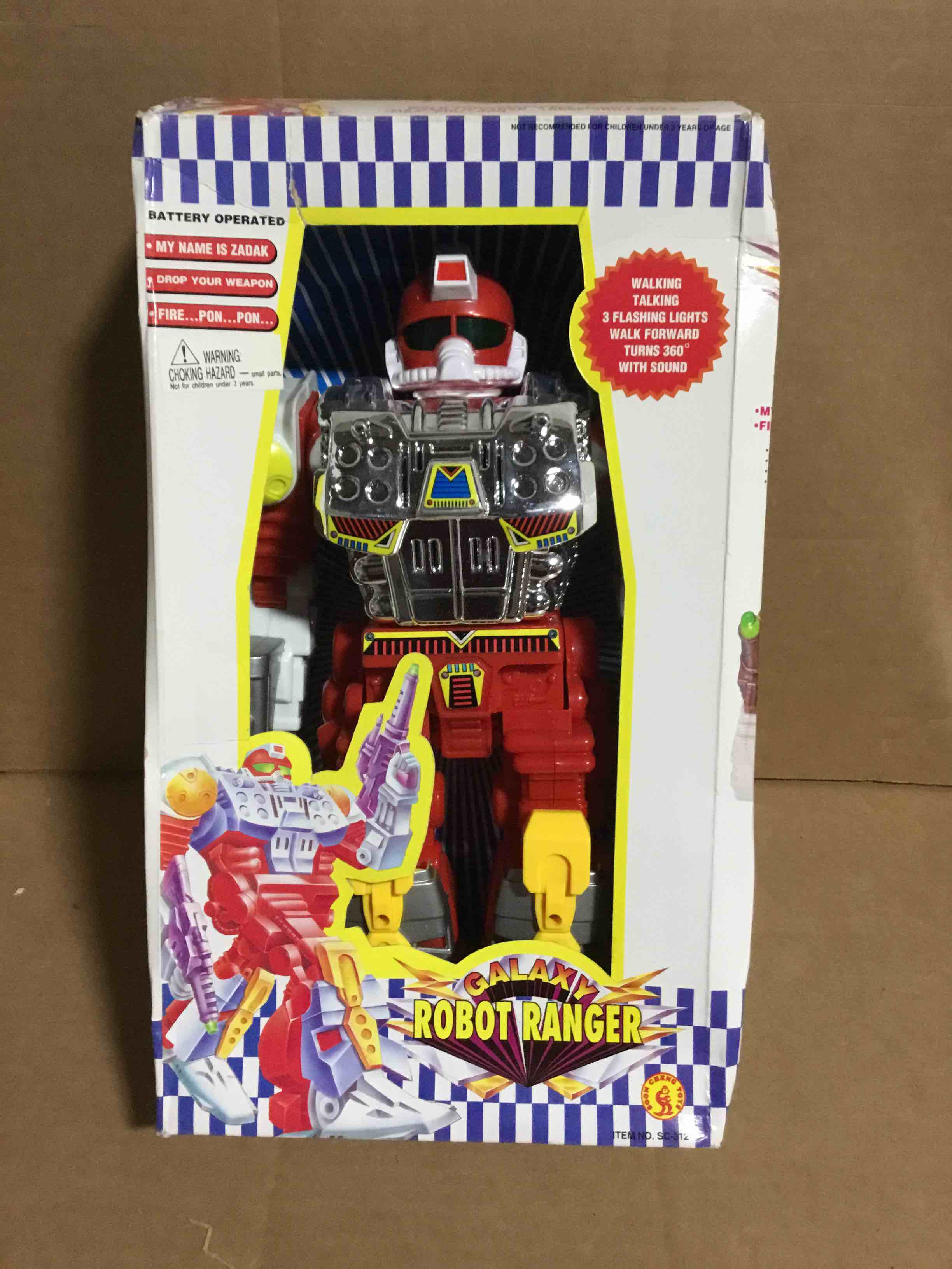 Vintage Battery Operated Galaxy Robot Ranger II 2 Walking Talking 