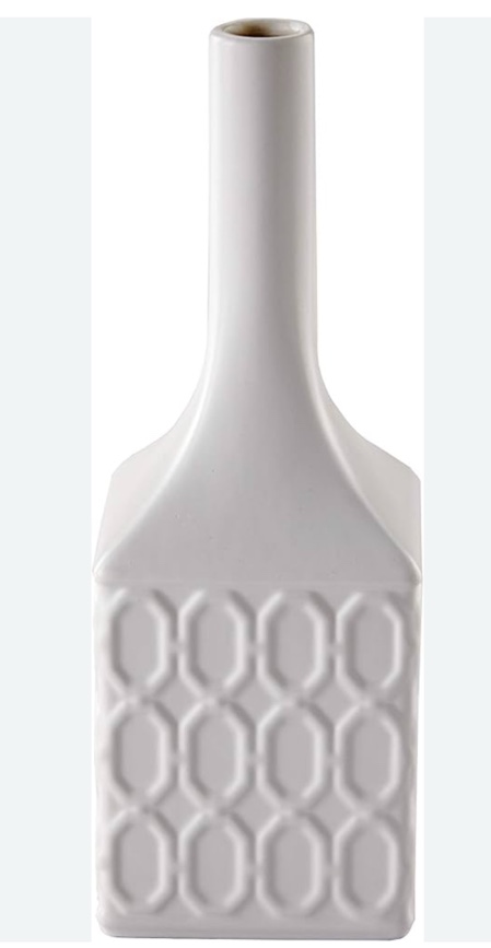 Condition photo showing New/Like New for SKL Home Lithgow Bathroom Accessory Set, White (Toilet paper Holder & Vase) 