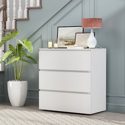 Landing White 3-Drawer Dresser