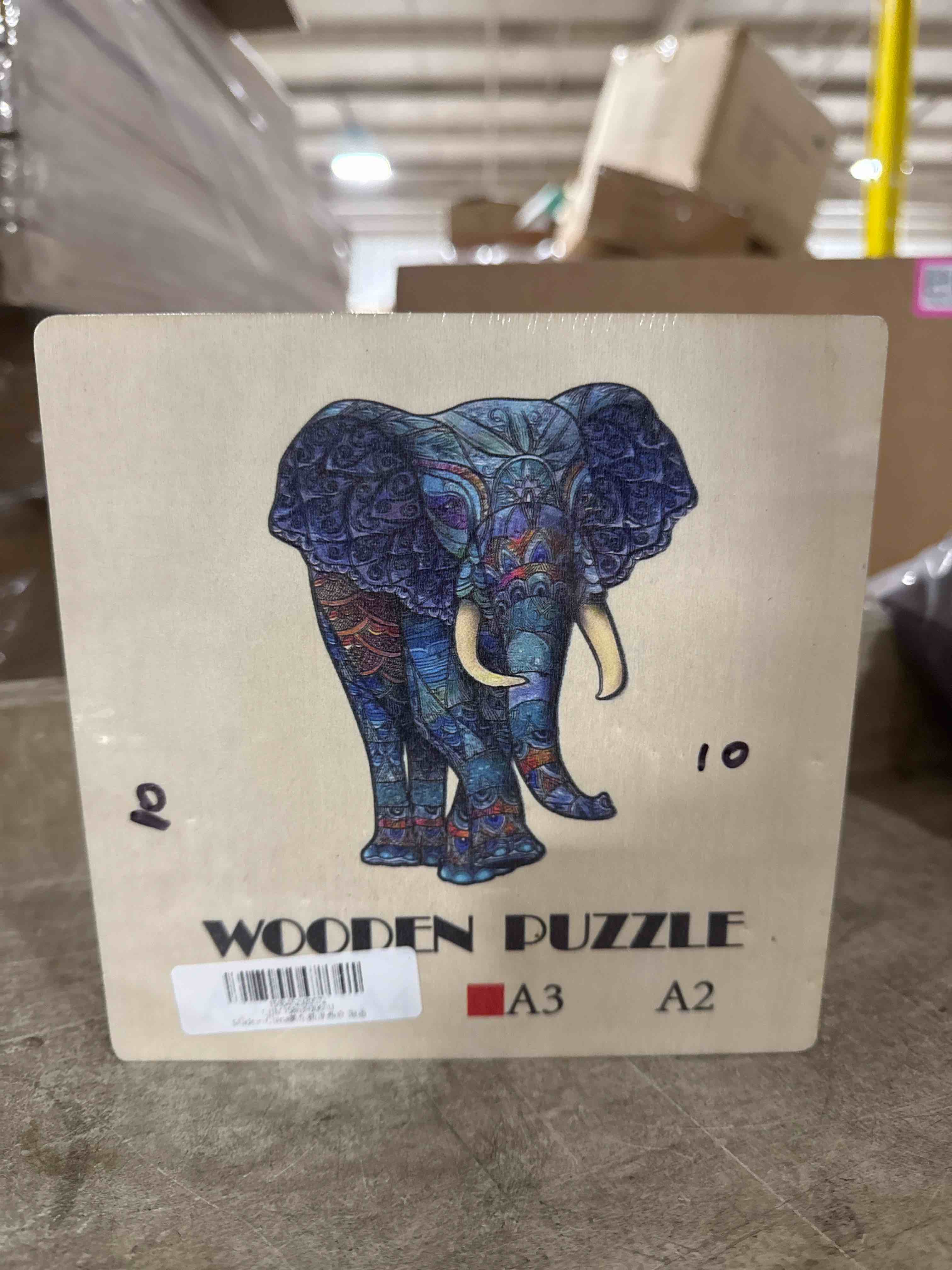 Elephant Jigsaw Puzzle Crafthub Wooden A3 Wood Box