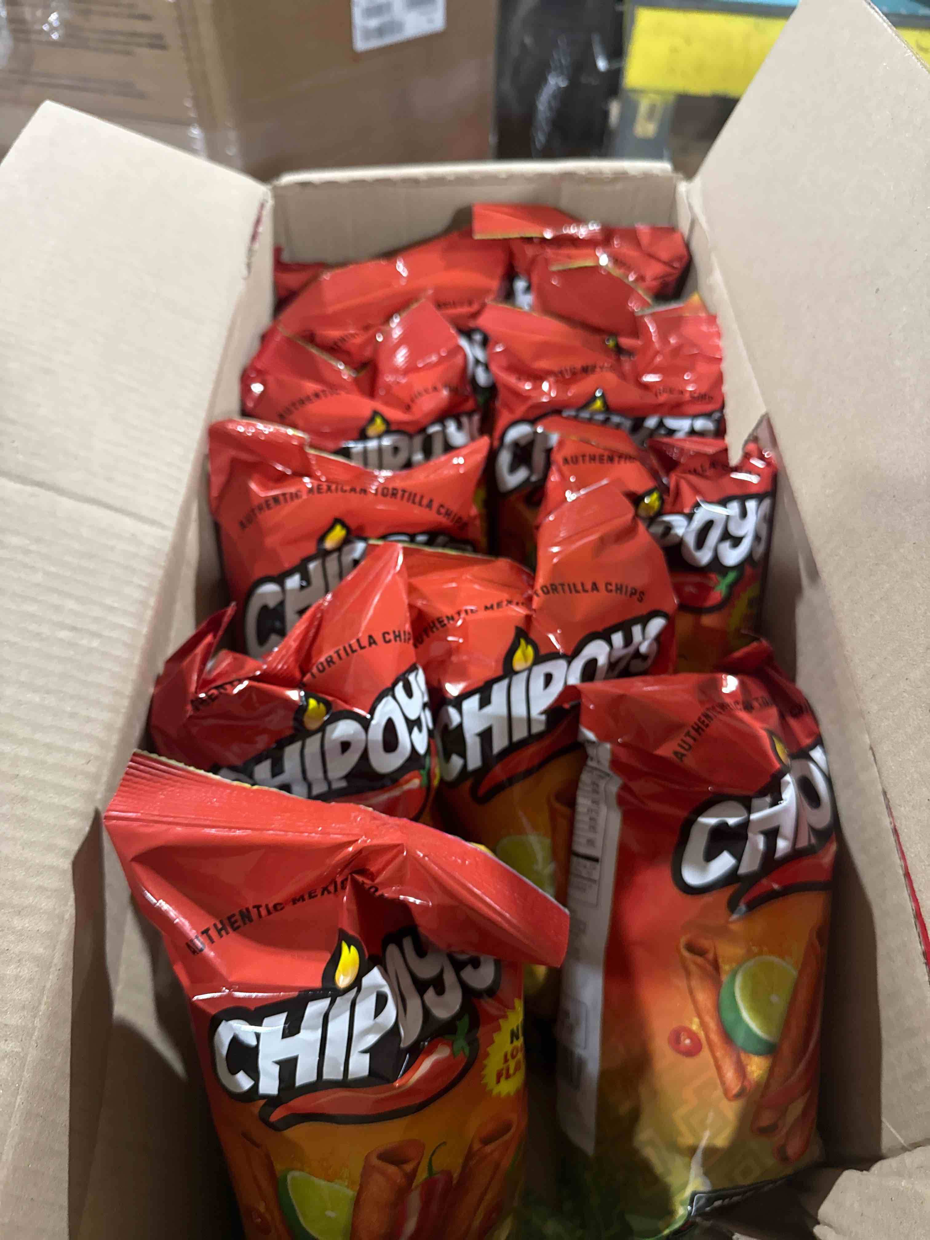 case of 12 Chipoys 10 ounce bag Fire red hot bb 11/26/25