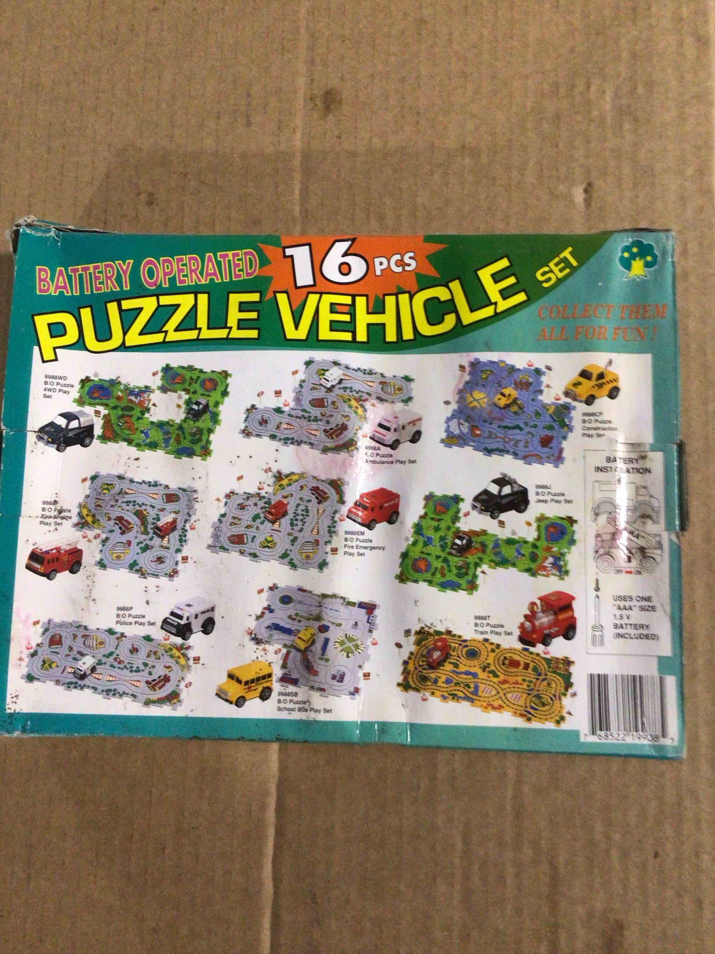 Condition photo showing New/Like New for Puzzle Vehicle Set 16 pcs