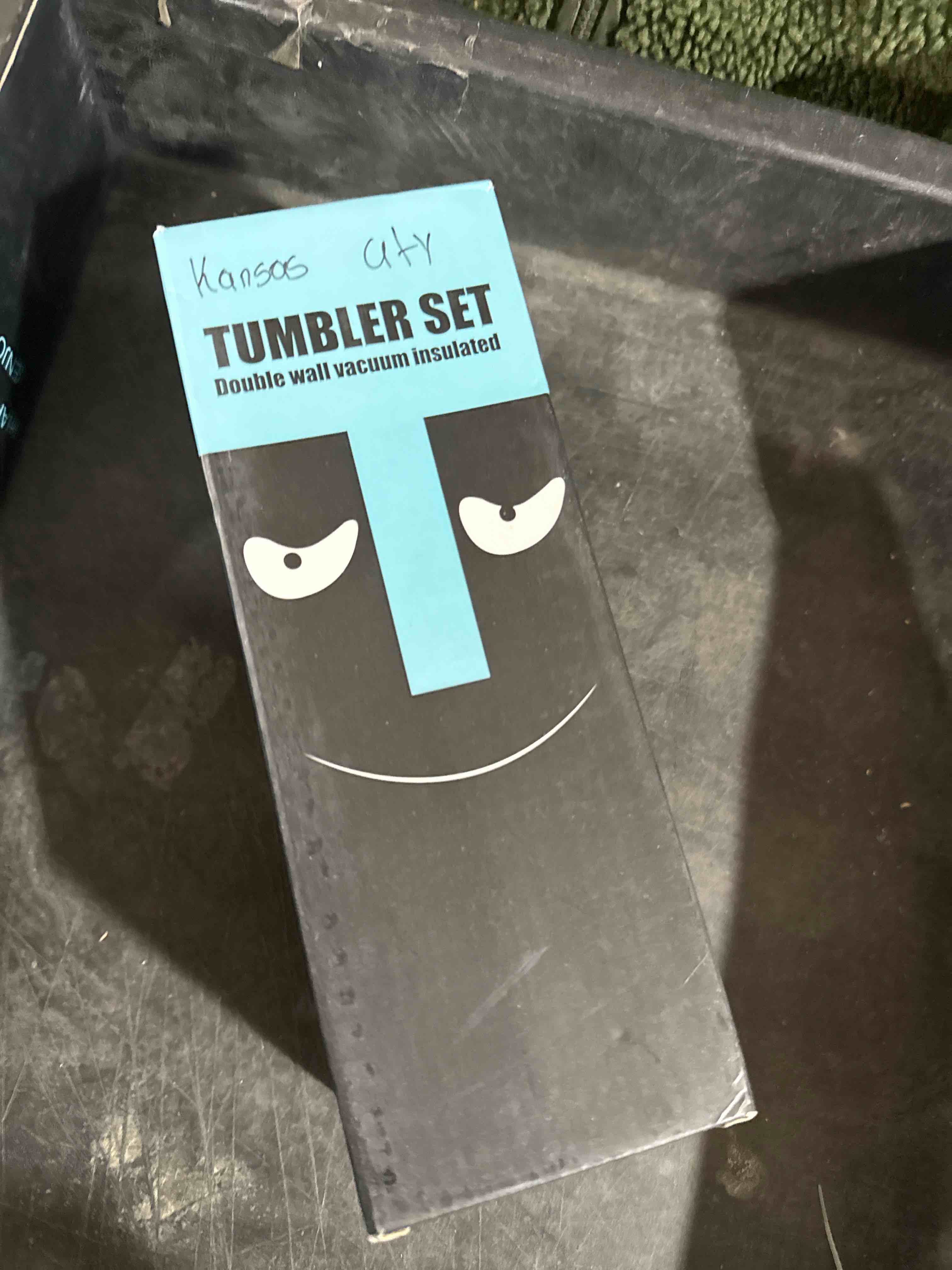 Condition photo showing Brand New for Kansas City stainless steel tumbler