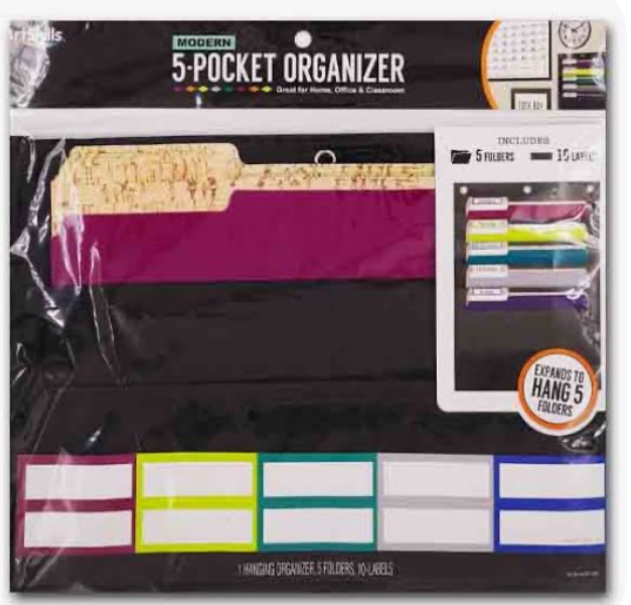 Art Skills 5 Pocket Hanging Organizer