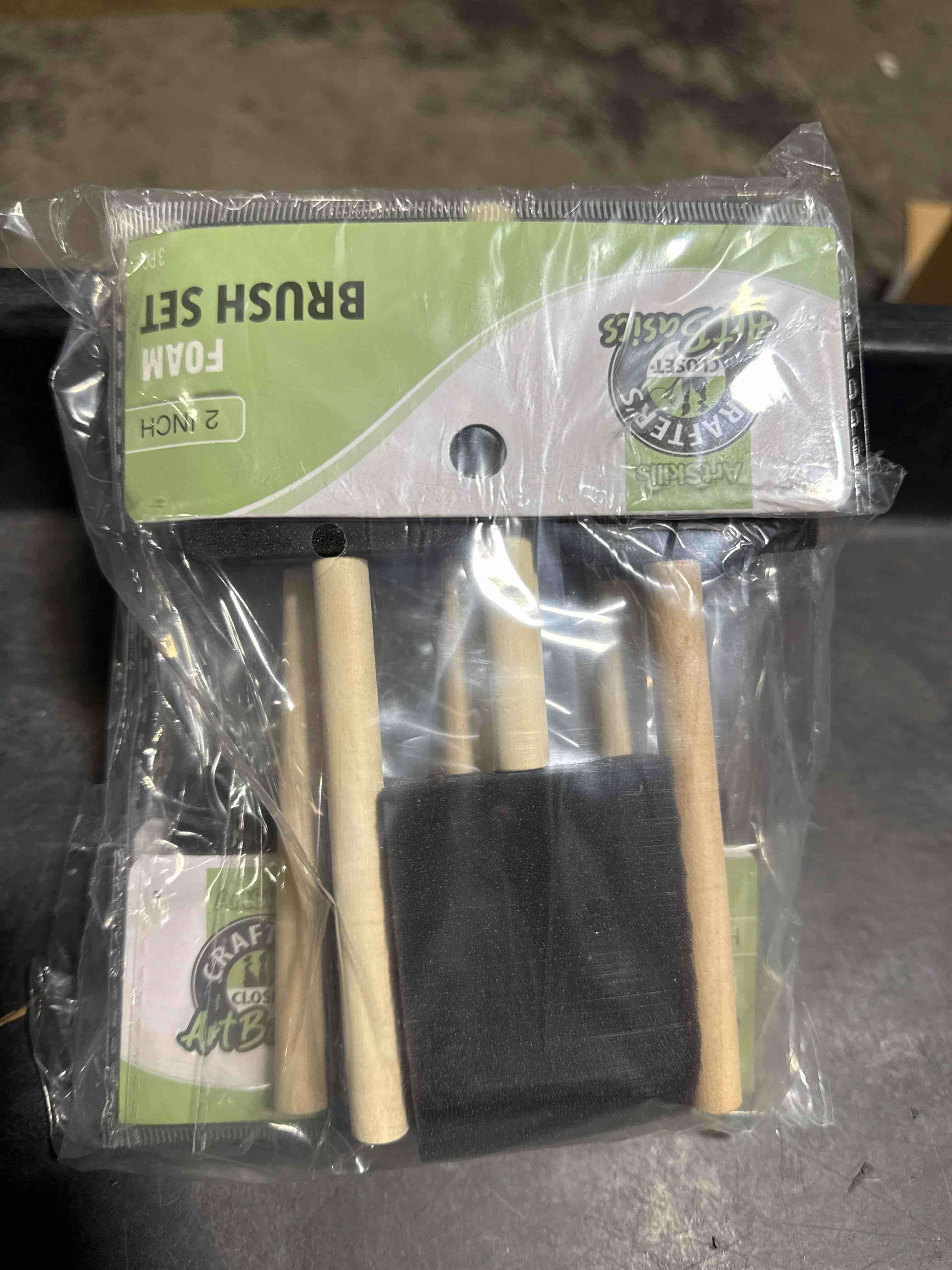 Pack of 6 Art Basics 2 Inch Foam Brush Set 3pc 