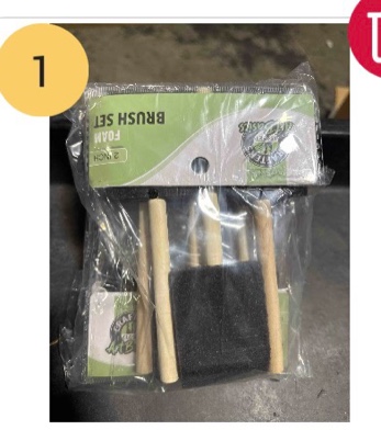 Pack of 6 Art Basics 2 Inch Foam Brush Set 3pc 