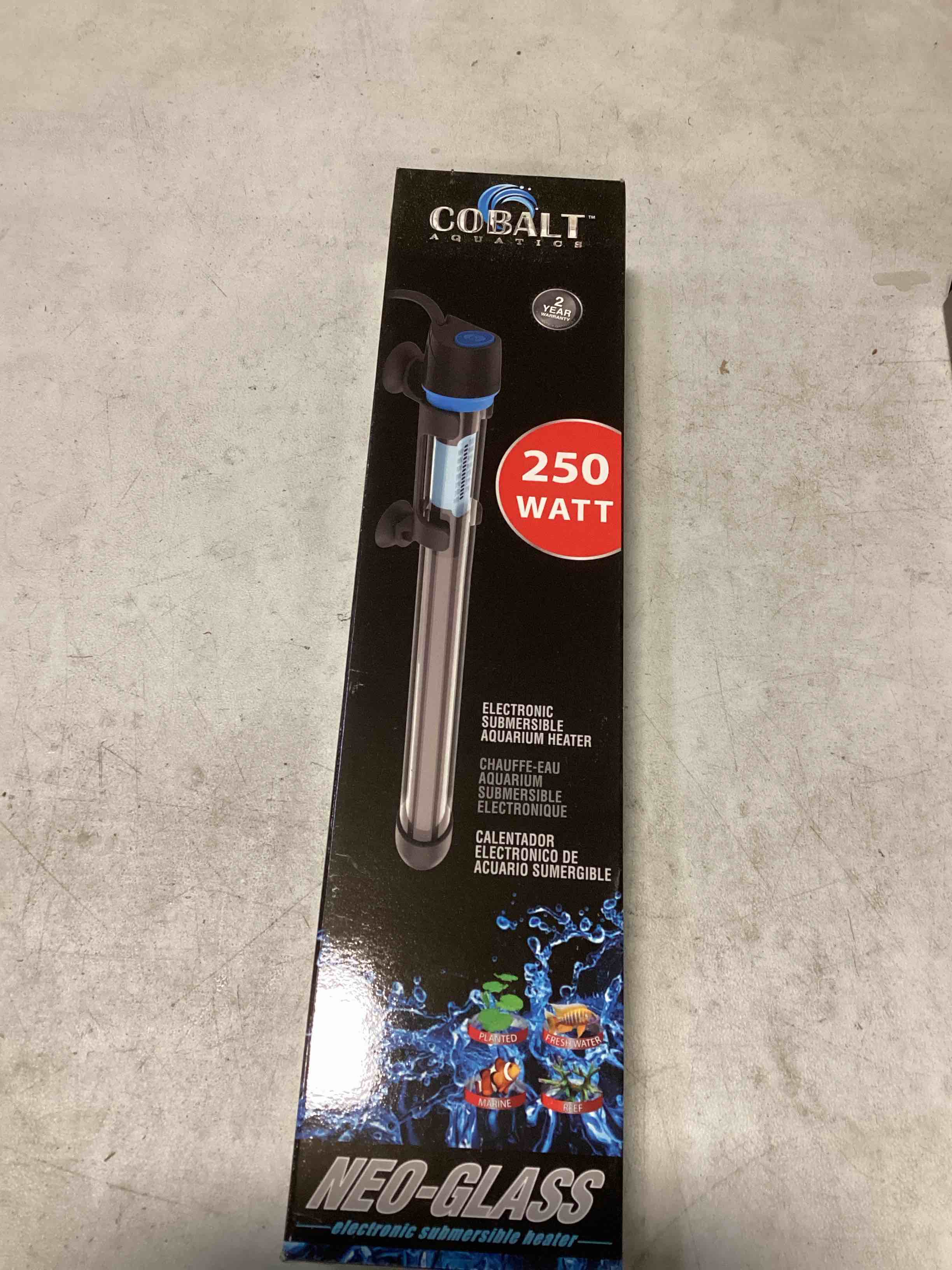 Condition photo showing New/Like New for 478429 250W Cobalt Neo-Glass Submersible Aquarium Heater