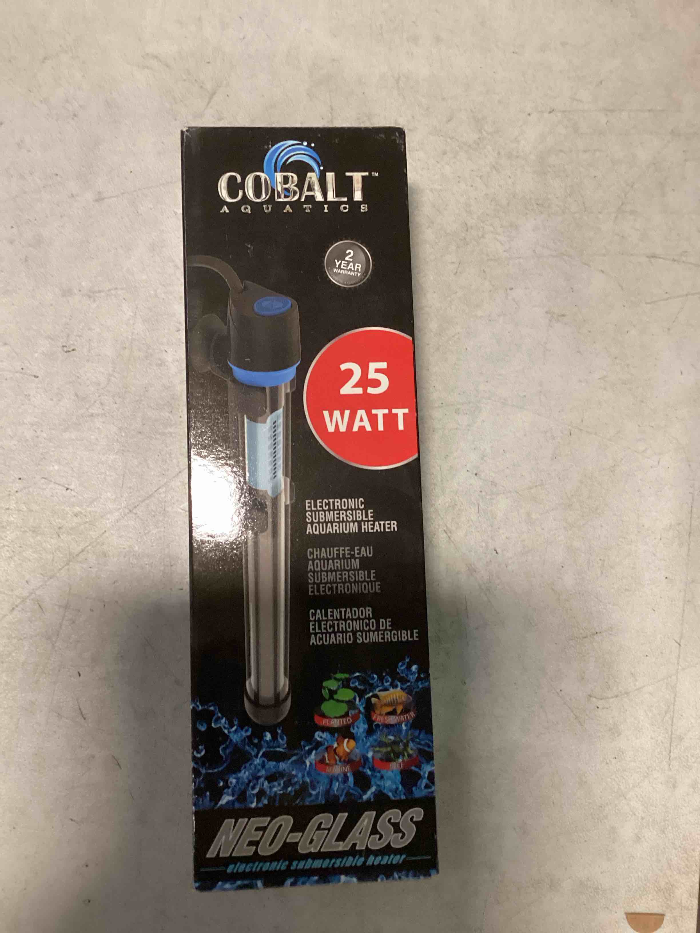 Condition photo showing New/Like New for Ultra Distribution Service 478423 25W Cobalt Neo-Glass Submersible Aquarium Heater