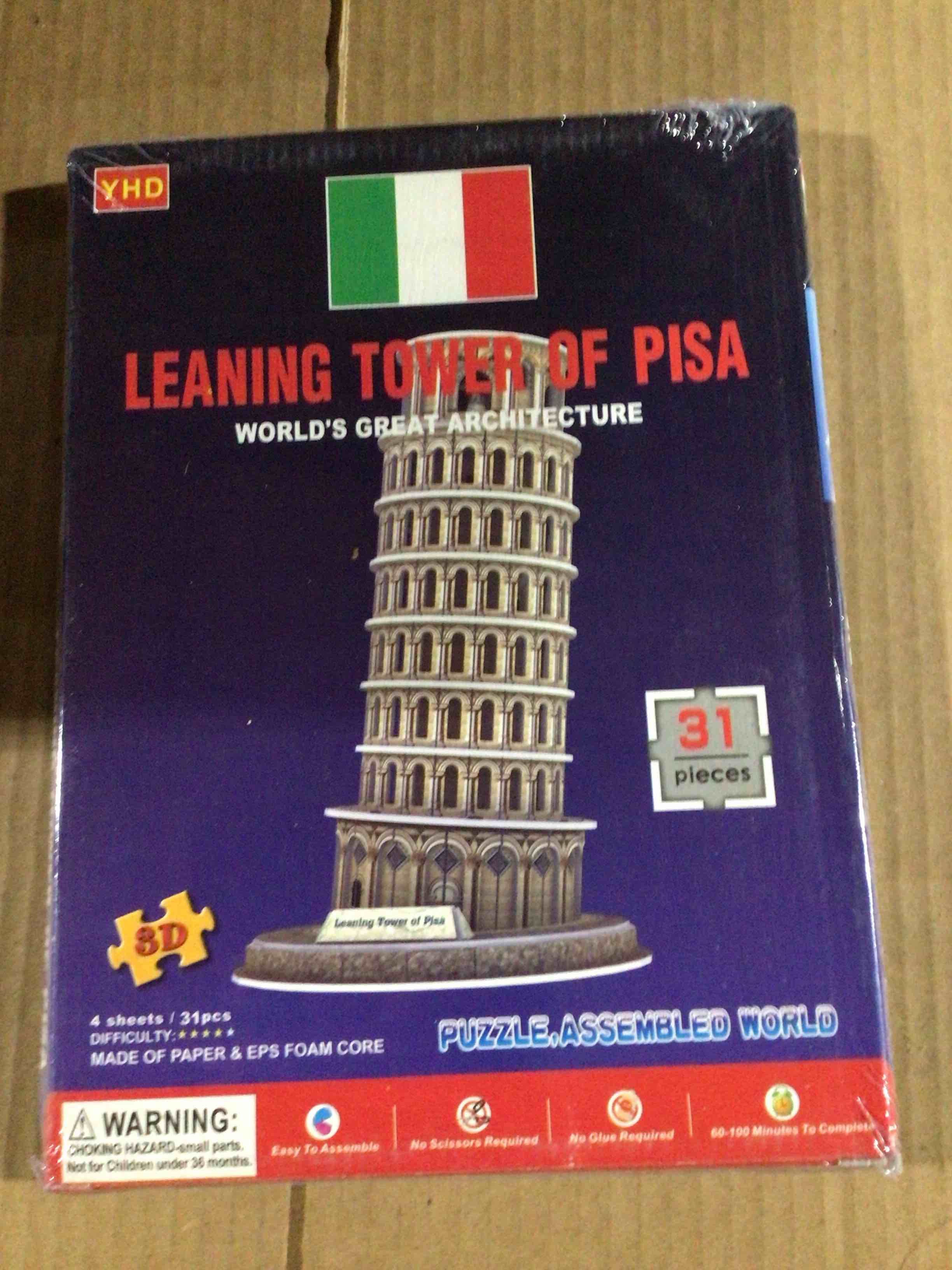 3D puzzle of the leaning tower of Pisa , part of the series “ world s great Architecture 