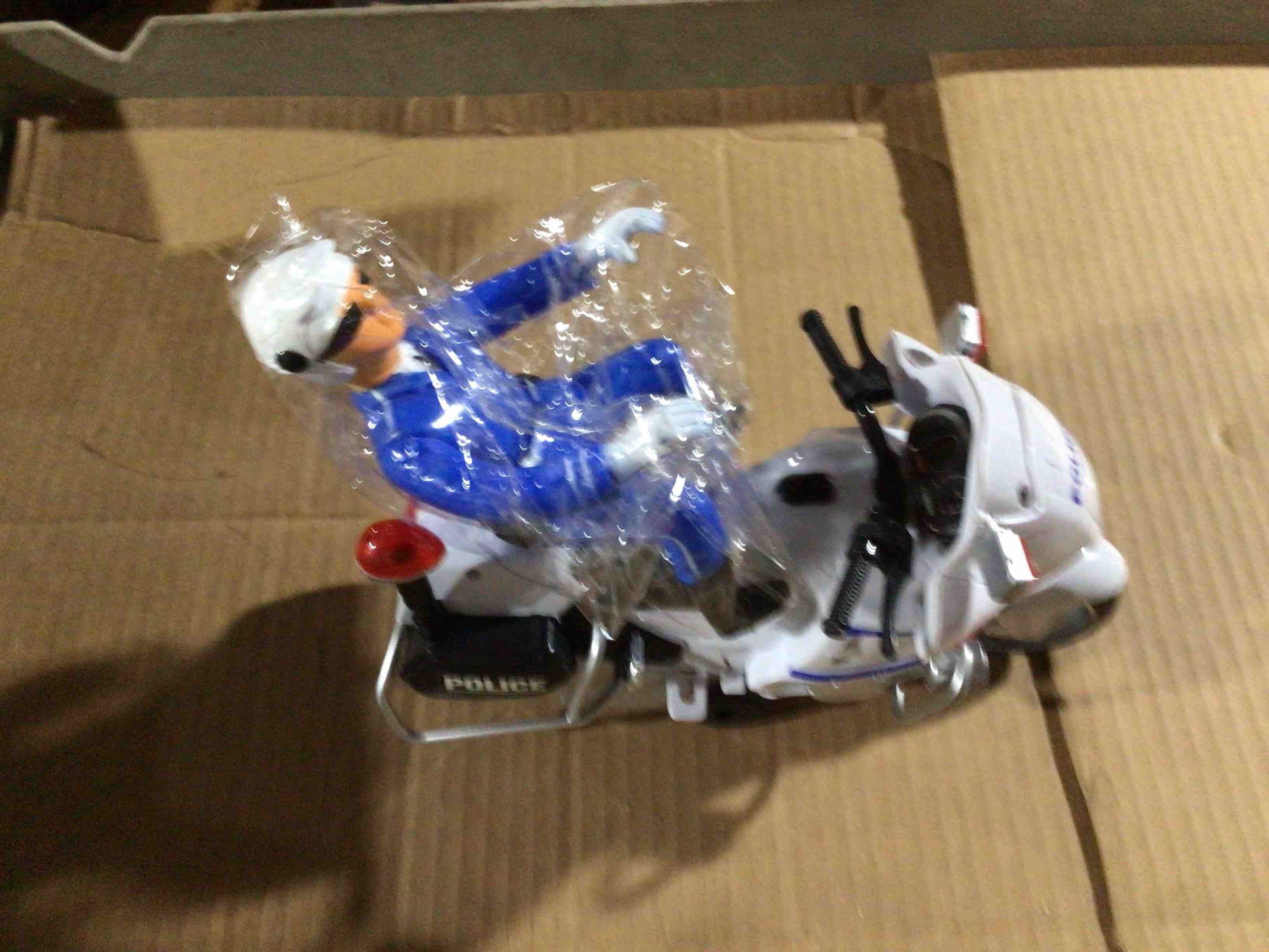 Condition photo showing Good Condition for Toy police motorcycle with toyco sound and friction 