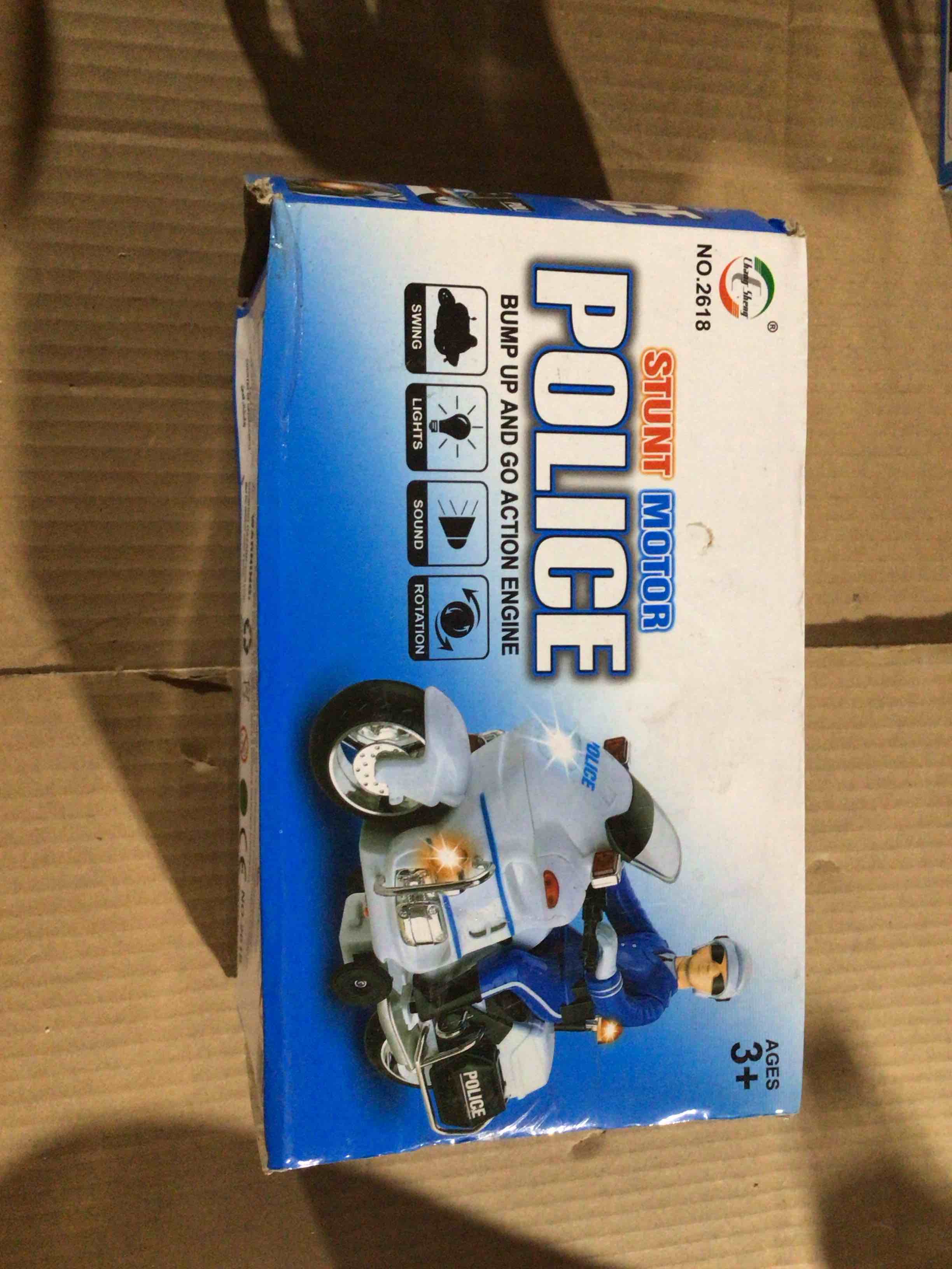 Condition photo showing Good Condition for Toy police motorcycle with crun and move forward action