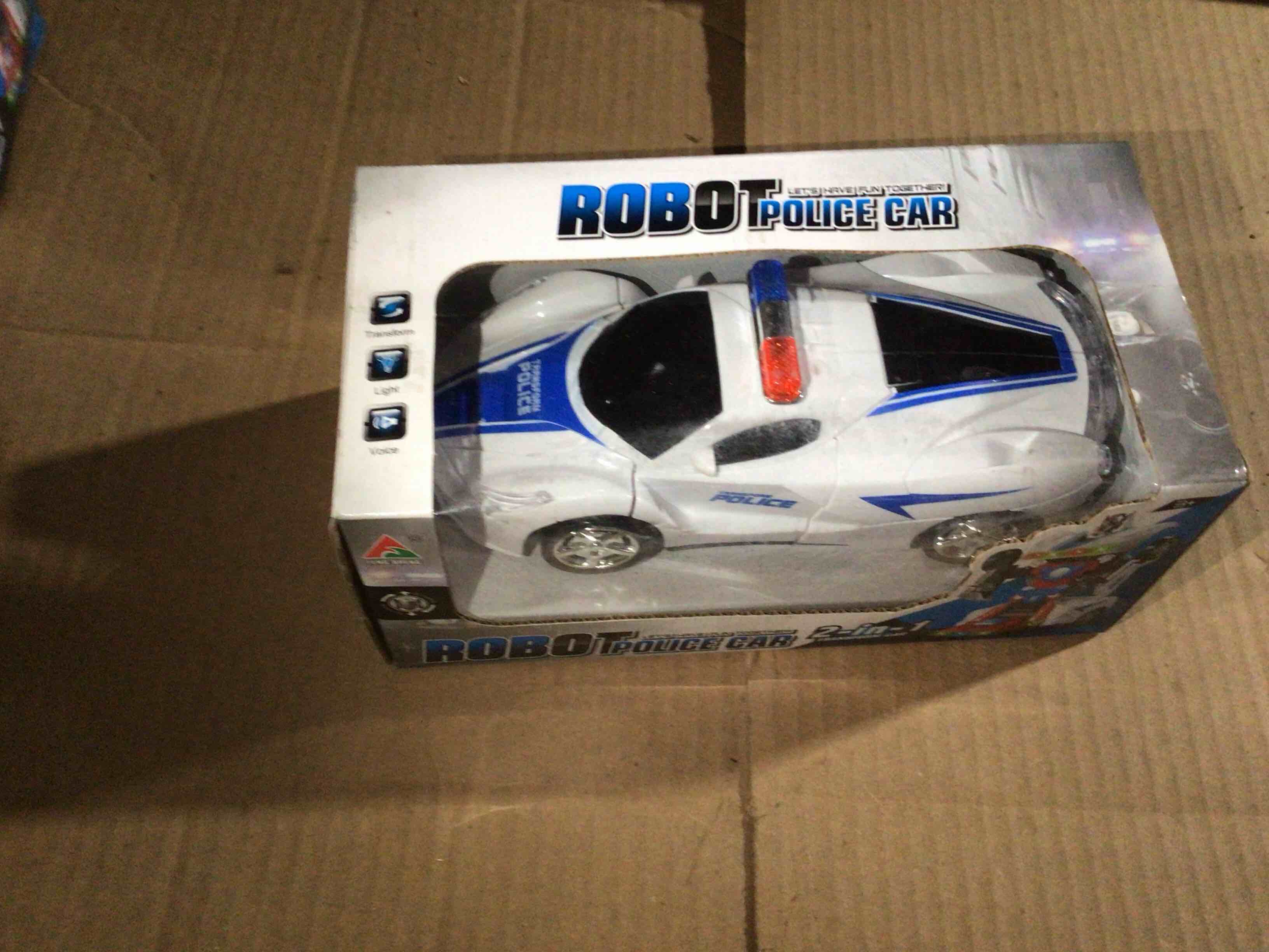 police car robot transformable generic toy