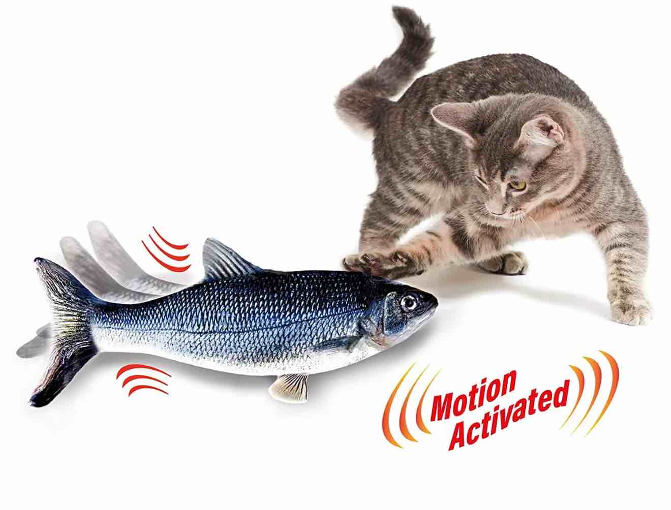 Fun Fish Cat Toy, motion activated