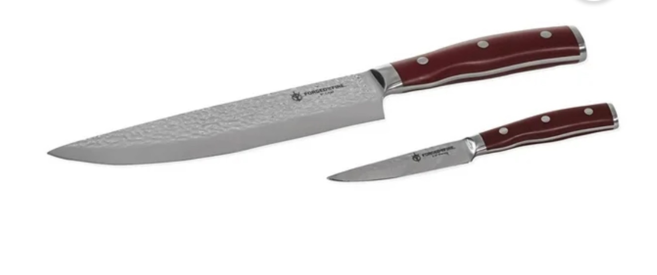Forged in Fire 2 Pieces Chef Knife Set  As Seen on TV