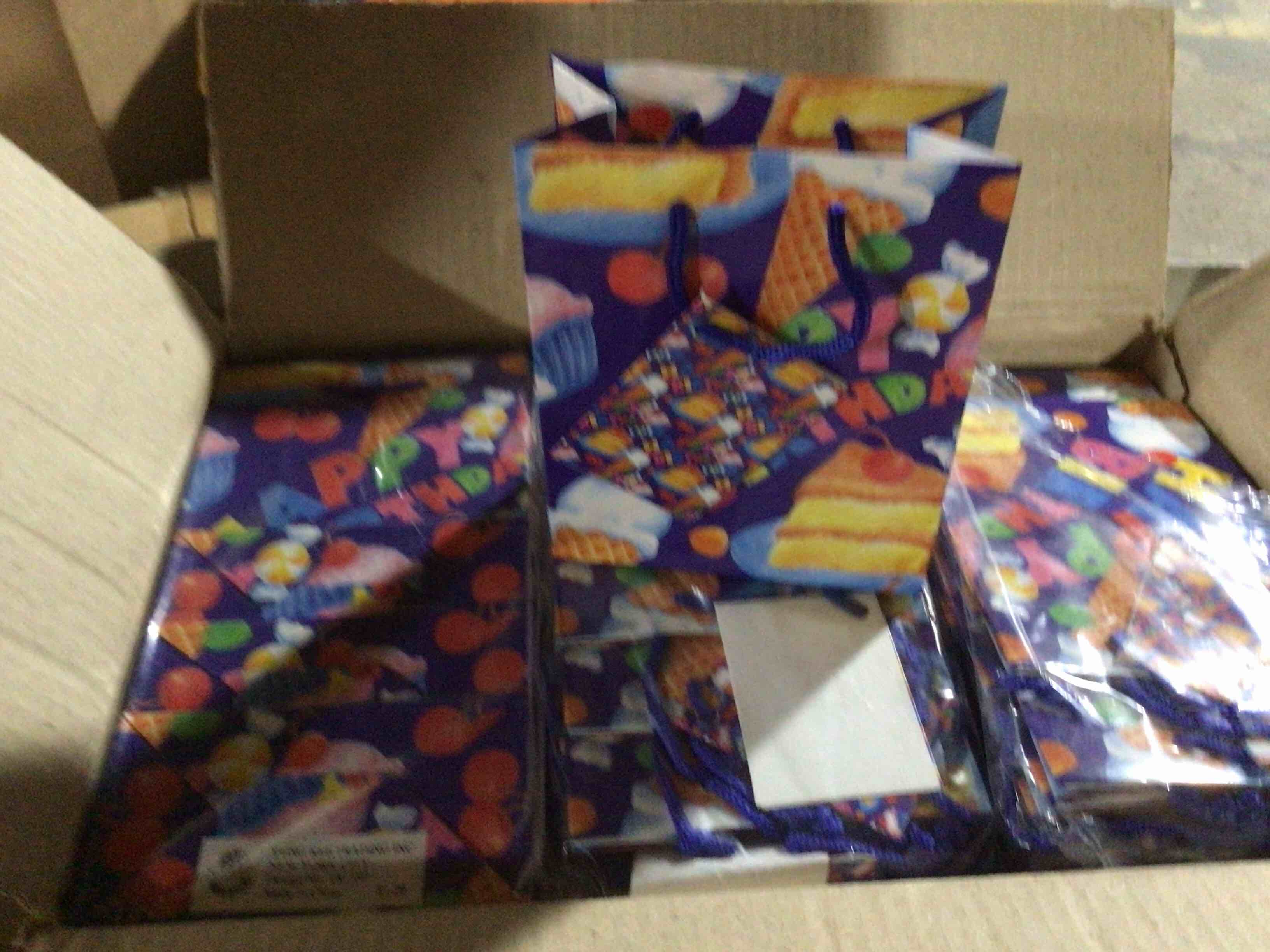 Happy birthday themed gift bag