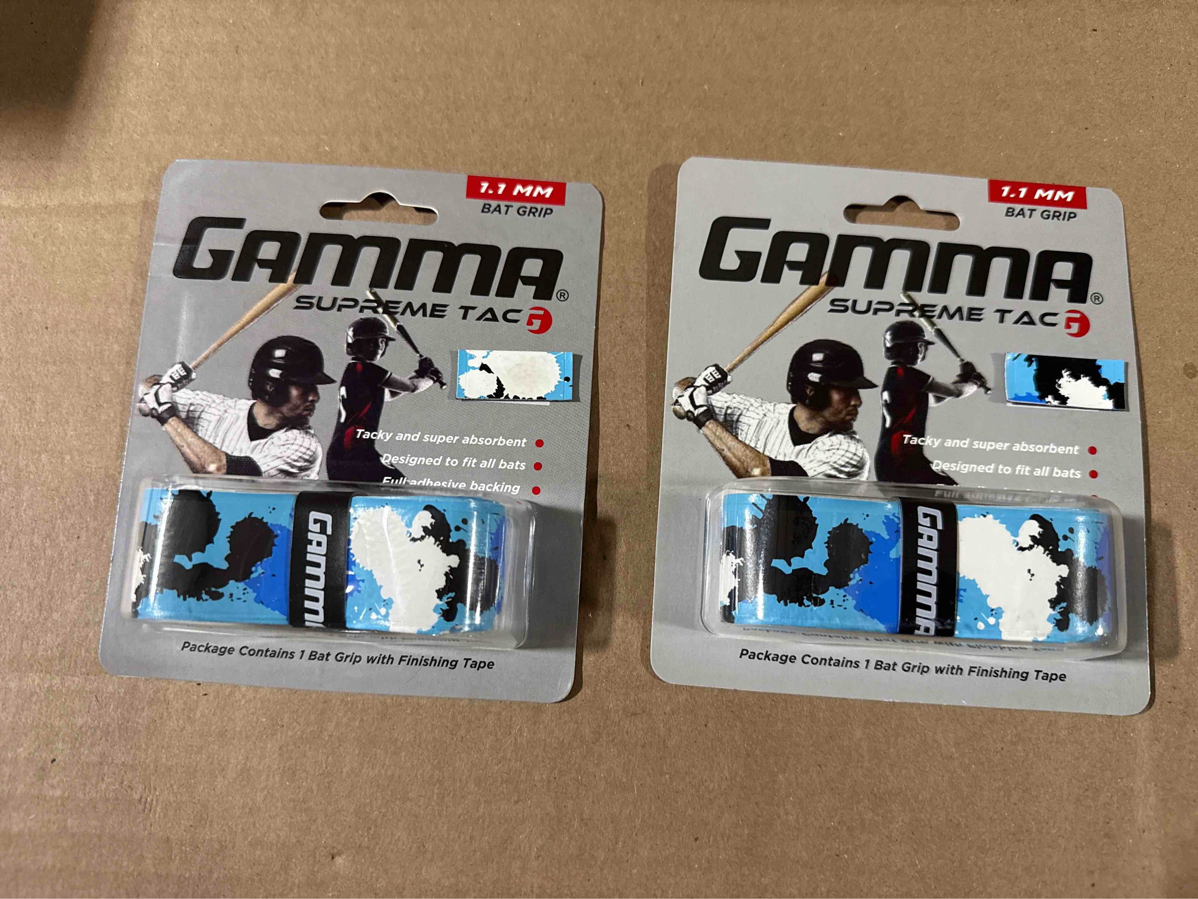 two packs of gamma supreme tech 1.1 MM bat grip