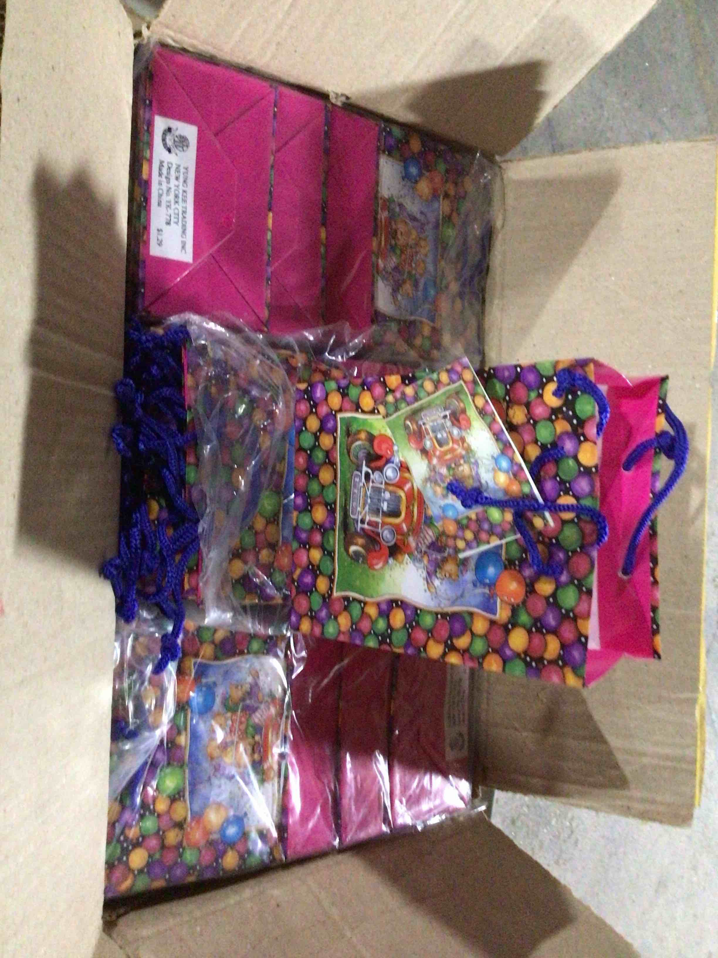 Paper gift bag with a celebration design 