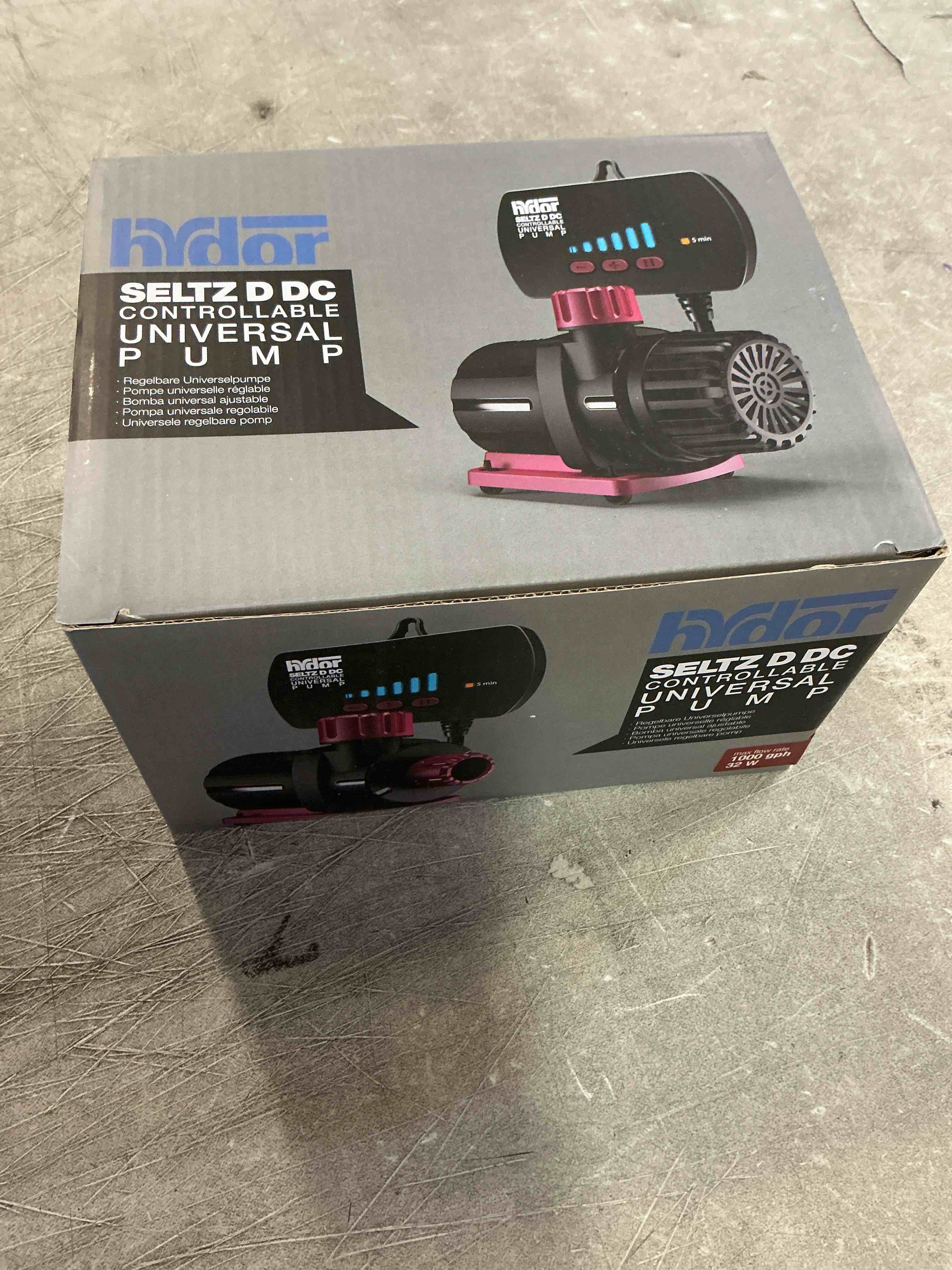 Condition photo showing New/Like New for Hydor Seltz D DC Controllable Universal Pump 500 GPH, 750 GPH and 1000 GPH for Aquariums, Reefs, Ponds, Turtles, Terrariums and Fountains, Black, 1000 GAL (P21131.01)