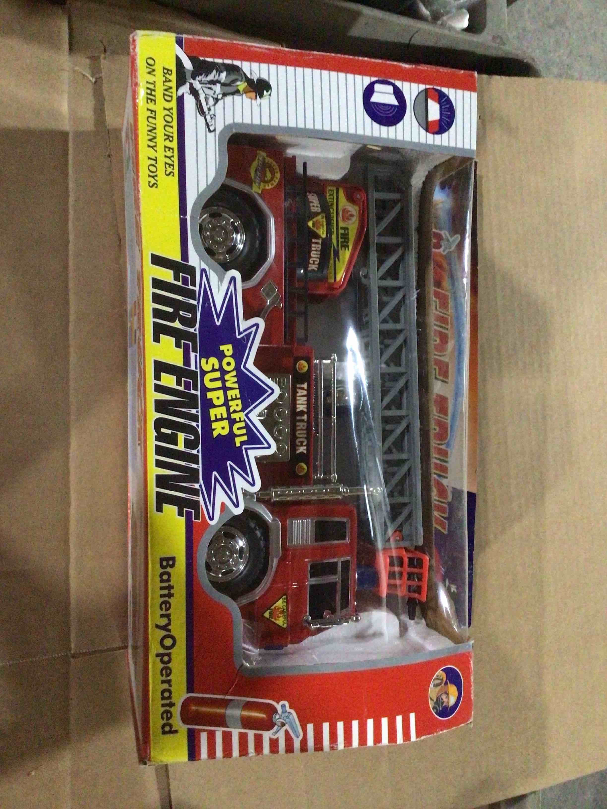 True brand battery powered toy fire truck 