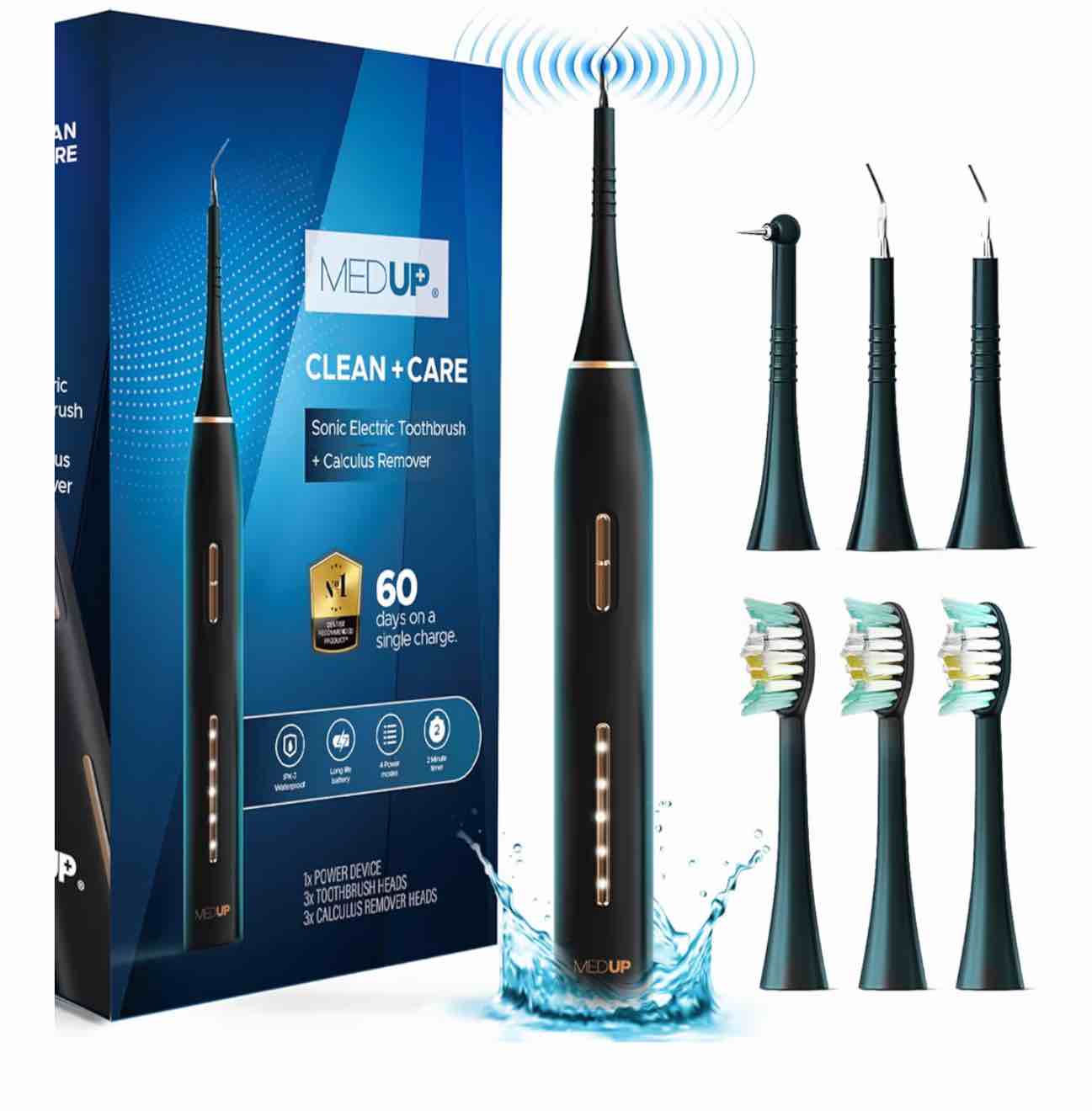 MEDUP Plaque Remover for Teeth - Electric Teeth Cleaning Kit for Plaque Remover and Calculus, and Tarter Remover – Tartar Remover for Teeth Stains for Adult and Kids (B0BR8HGG5V)