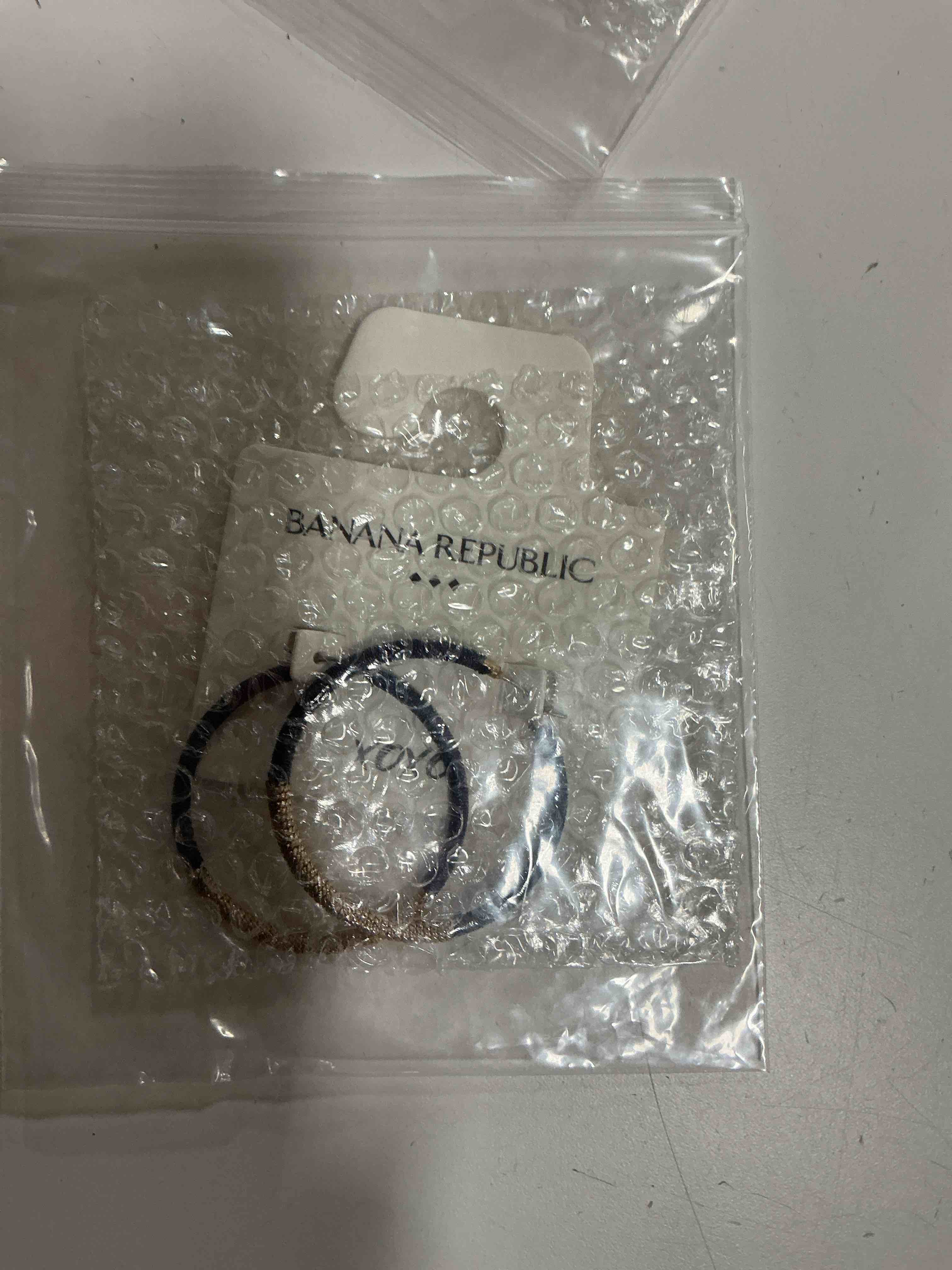 Condition photo showing New/Like New for Banana Republic Factory Woven Thread Hoop Earrings Pair 