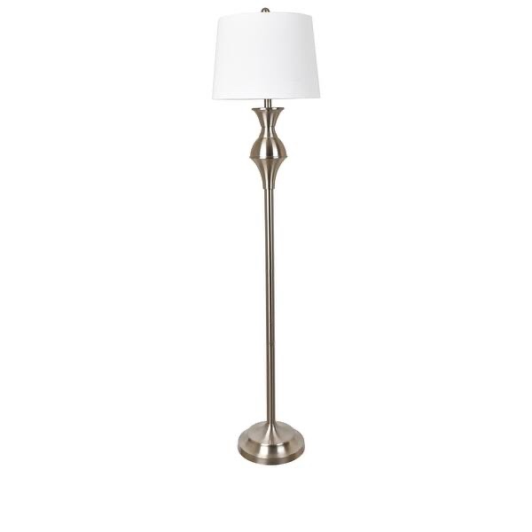 Crestview Collection Murray 60" Silver Metal Floor Lamp - 14x14x60.5