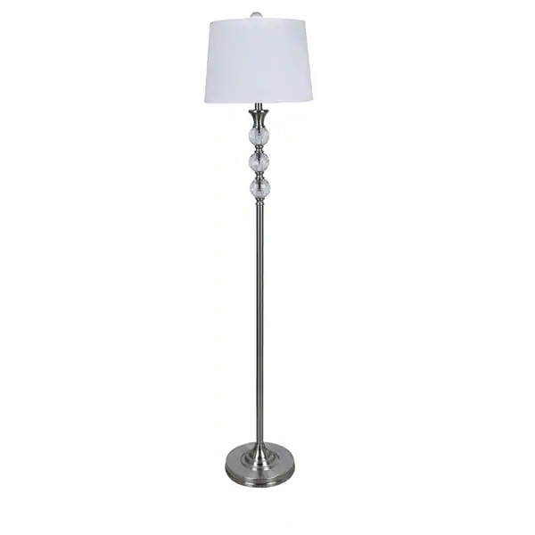 Harlow Tapered Drum Floor Lamp  Brushed Nickel