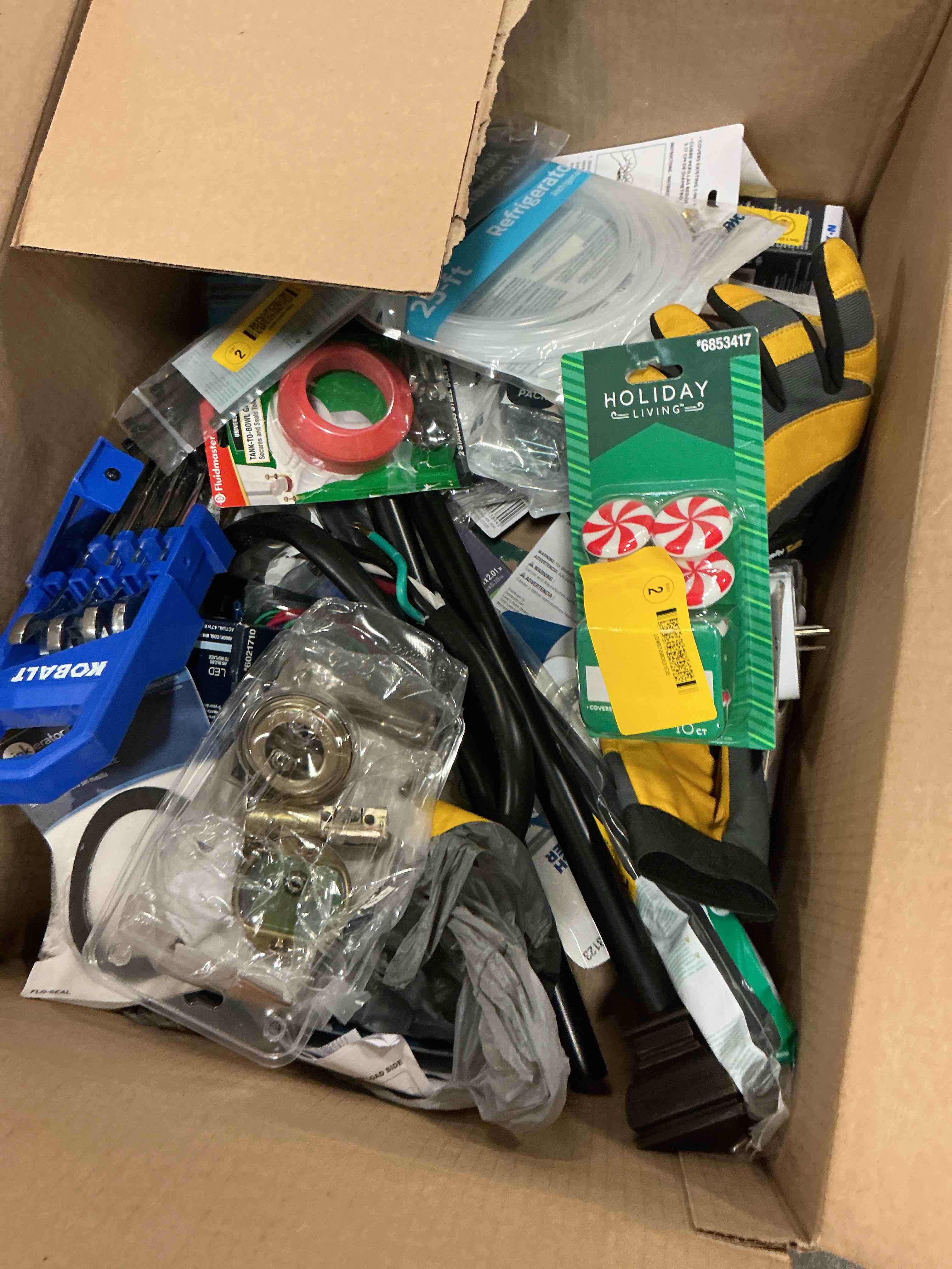 Condition photo showing As Is for Assorted Home Improvement Lot (Small Tools, Screw, Home Accessories, etc.)