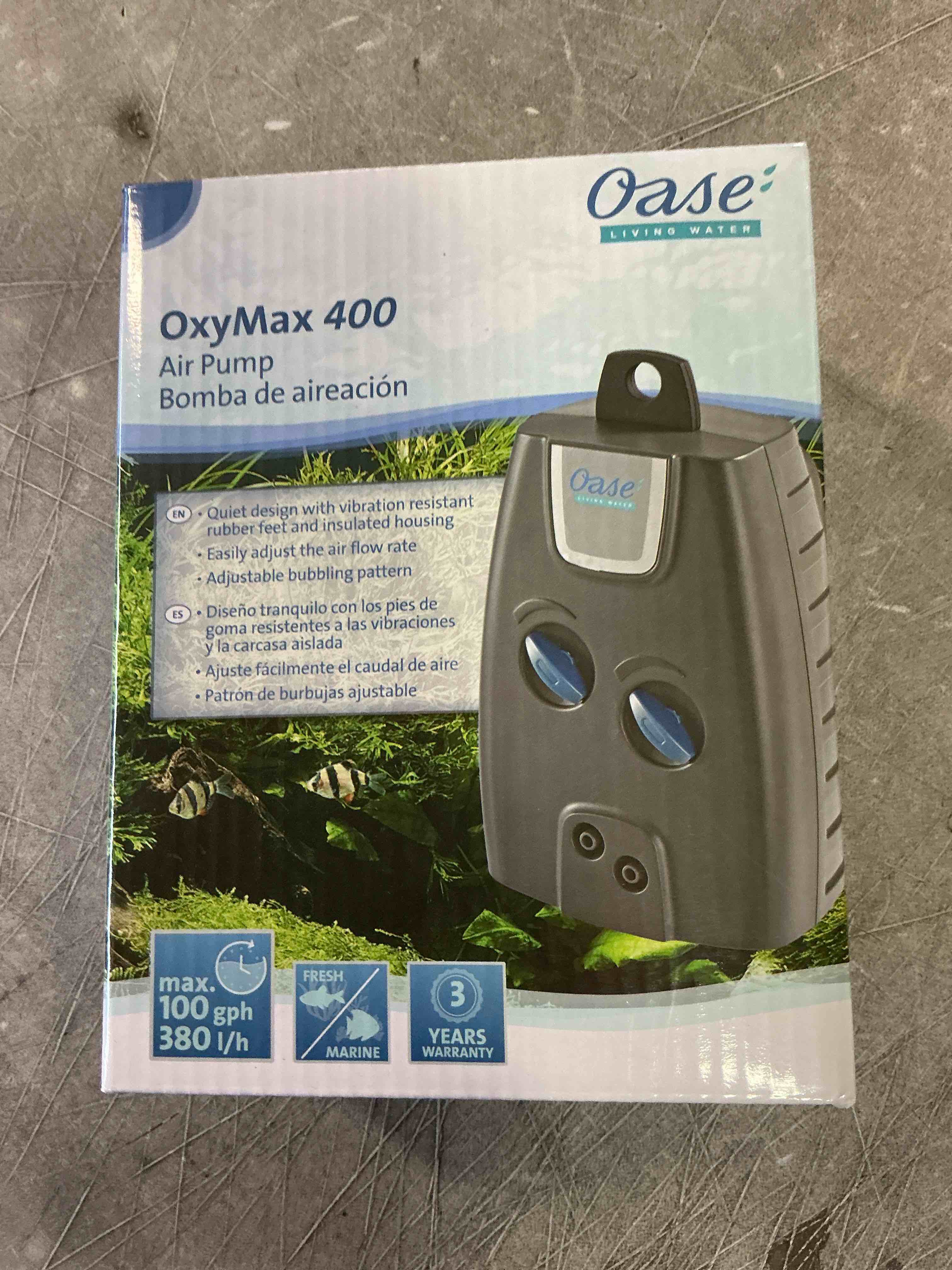 Condition photo showing New/Like New for OASE Indoor Aquatics OxyMax 400, Black (75605)